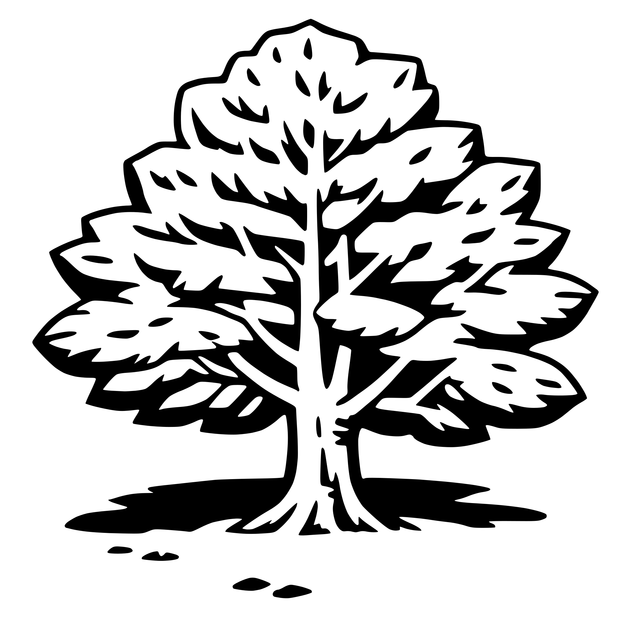 AI-generated SVG of a beech tree