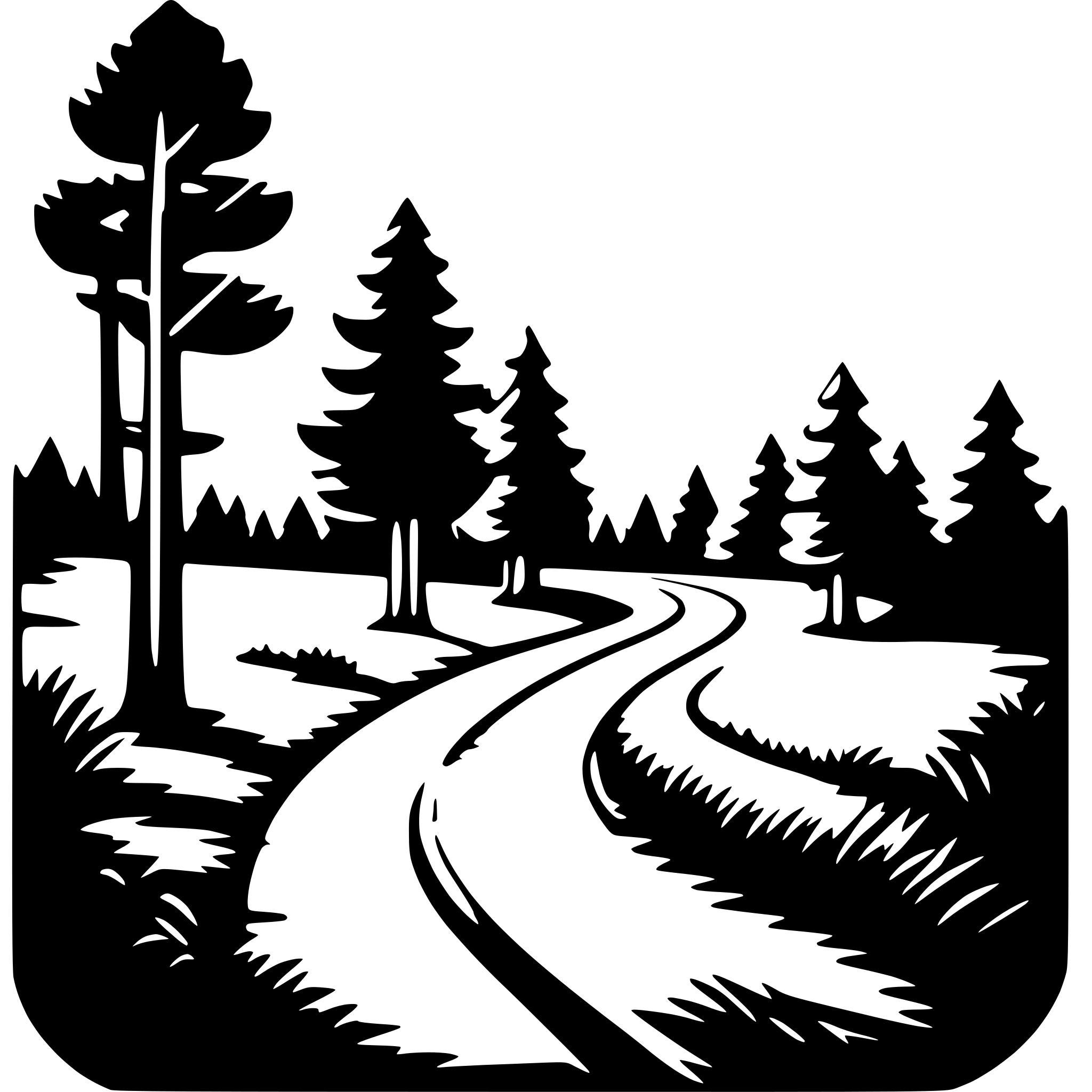 AI-generated SVG of a forest journey