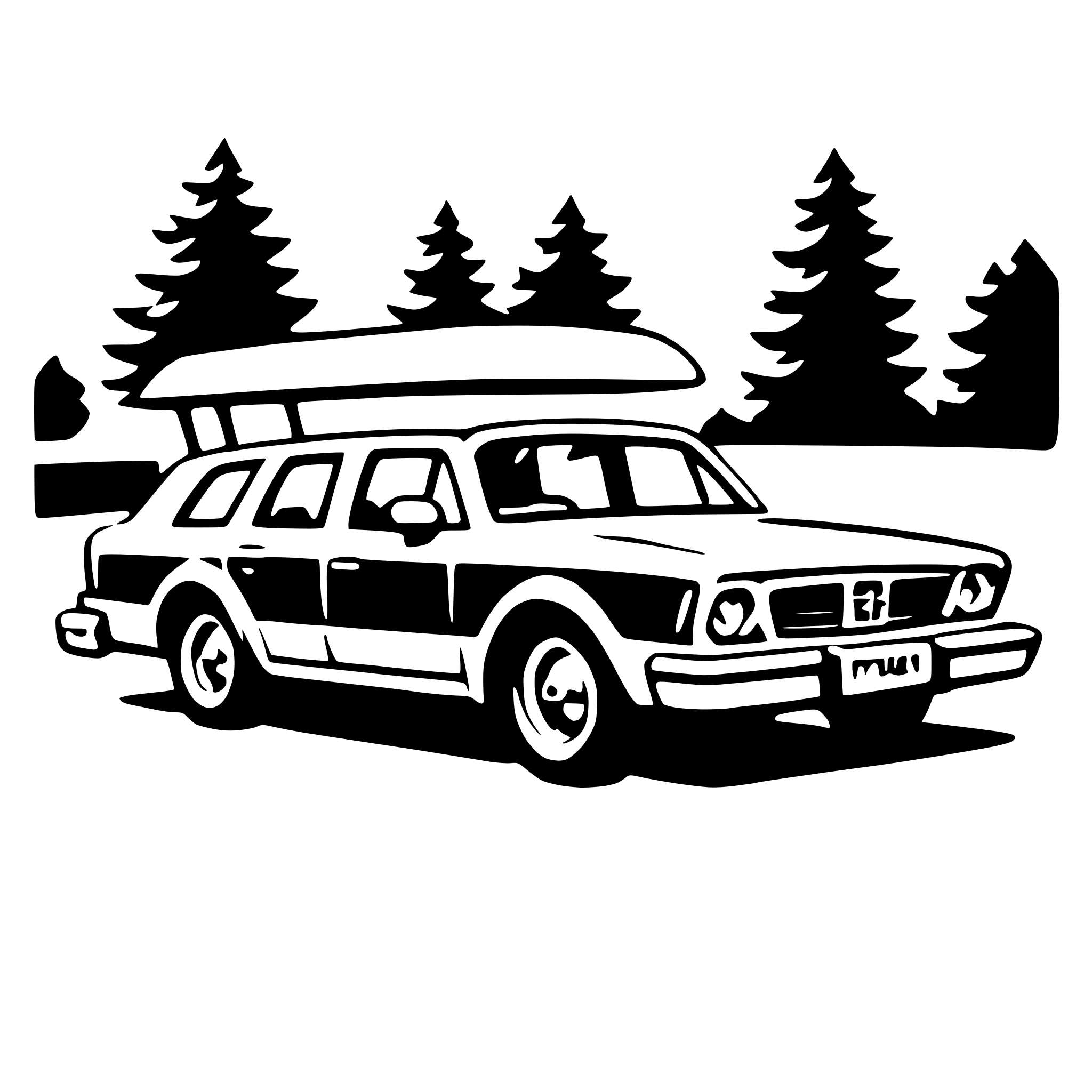 AI-generated SVG of a station wagon