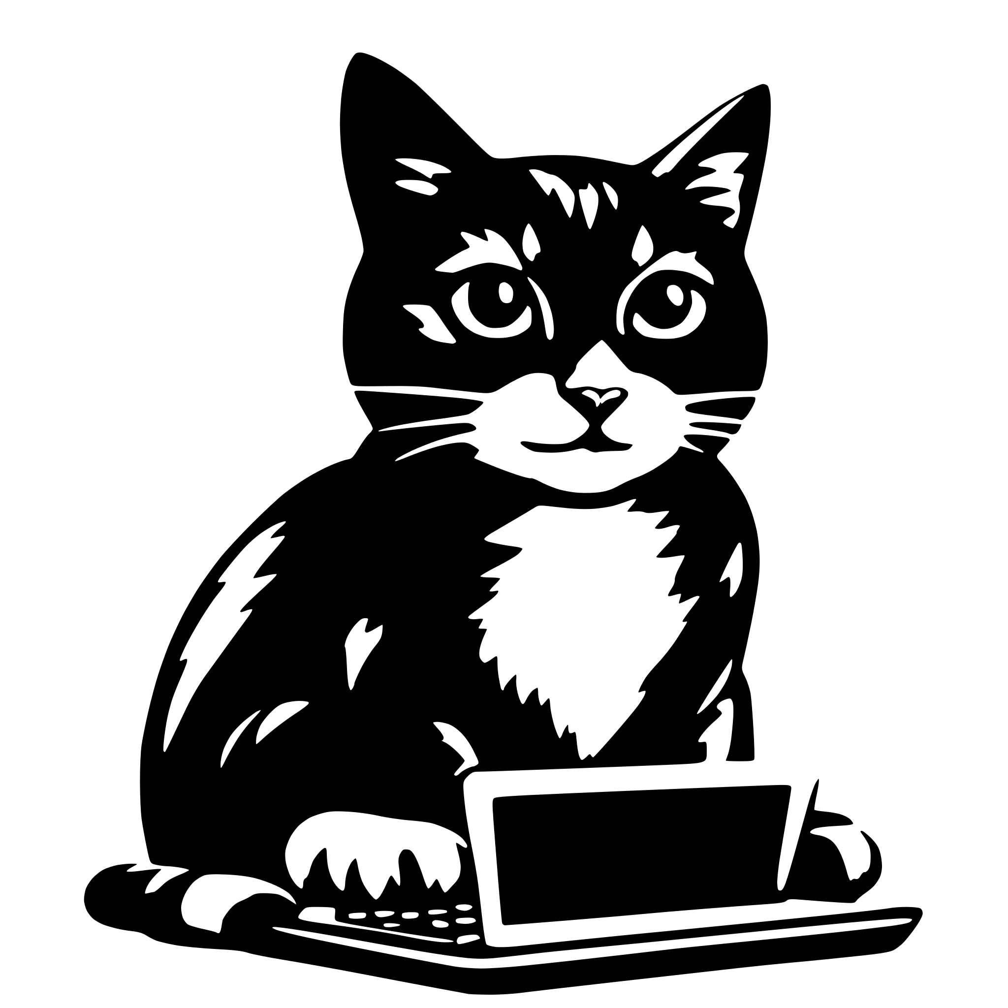 AI-generated SVG of a cat laptop