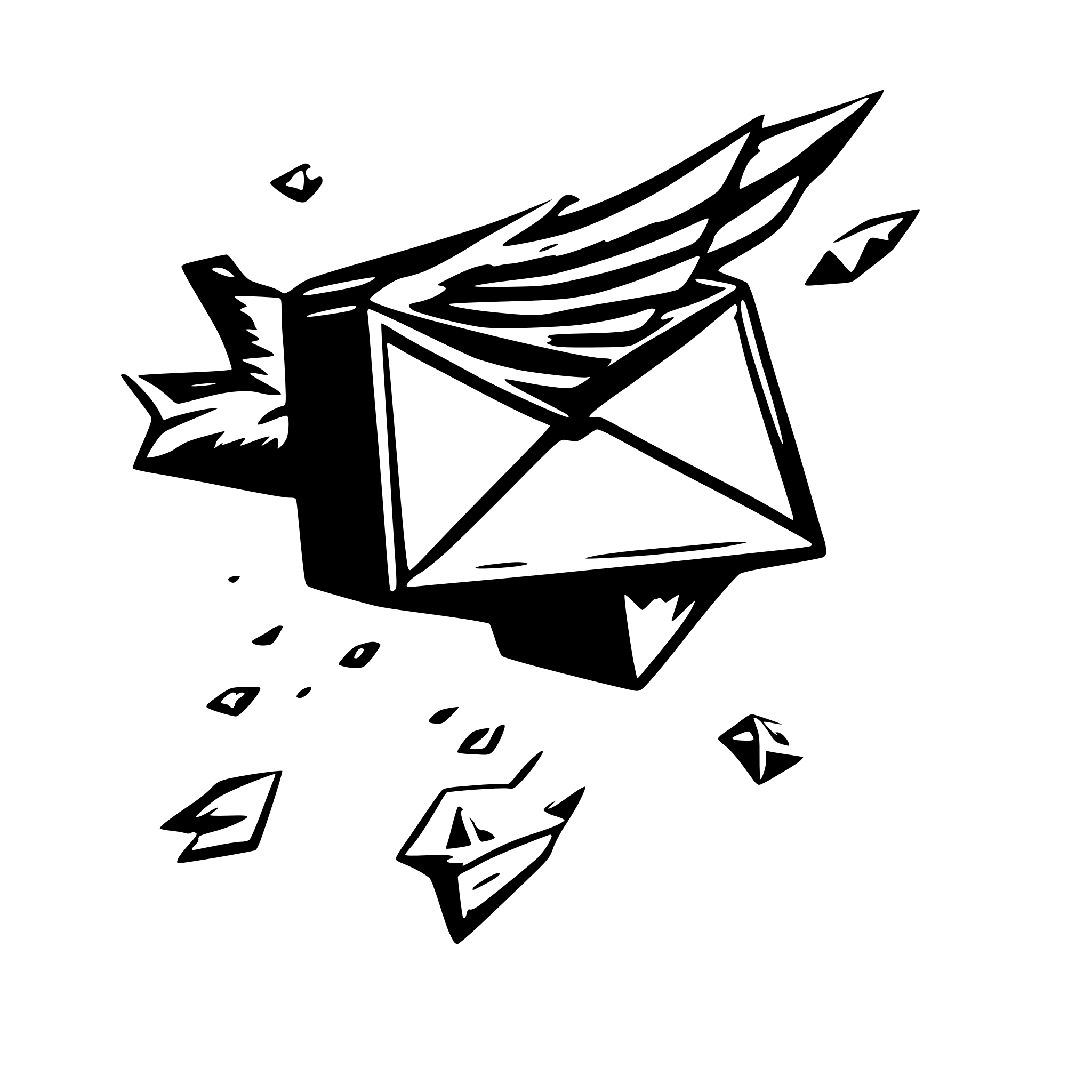 AI-generated SVG of 'e-mail flying away'