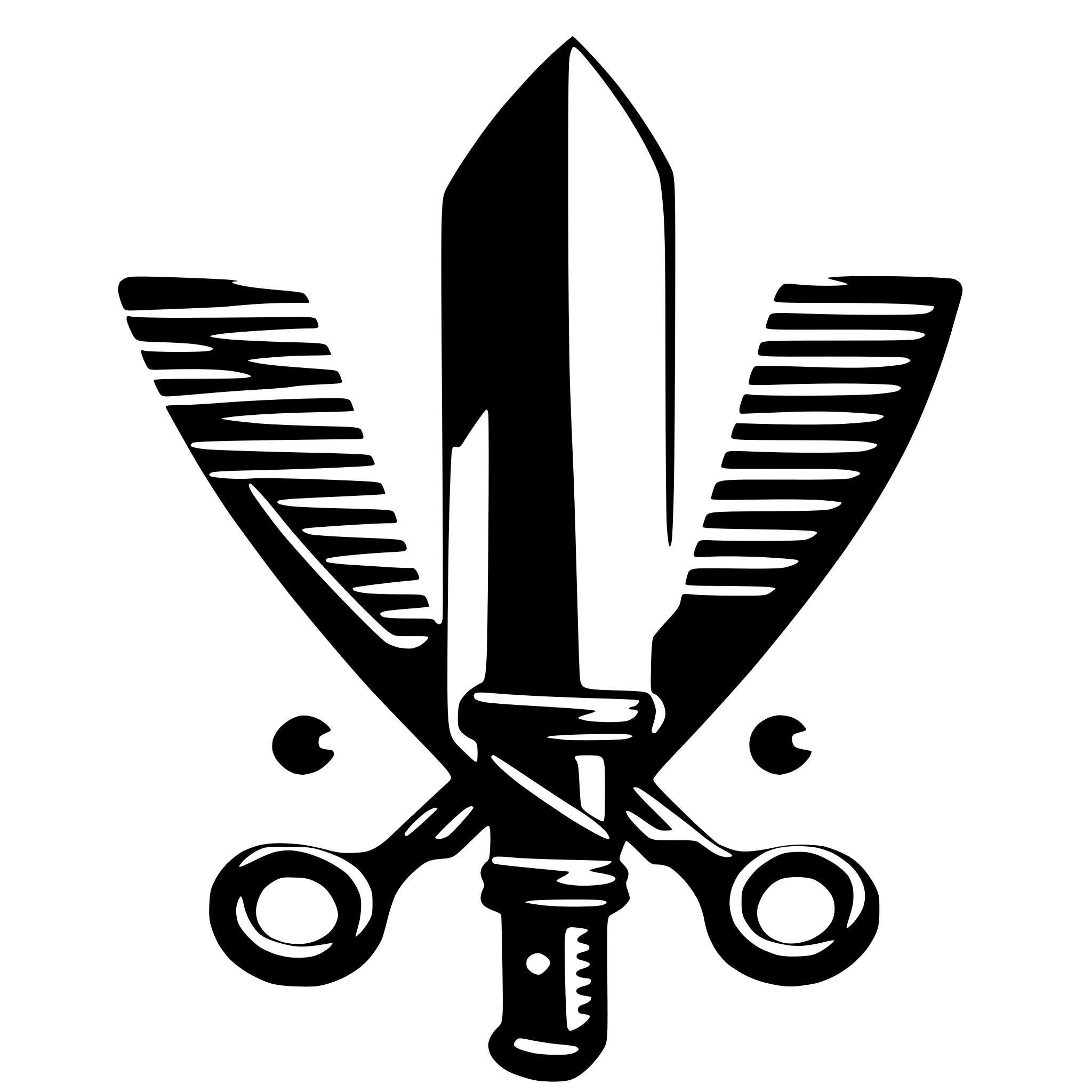AI-generated SVG of a barbershop logo with a scissor in the middle