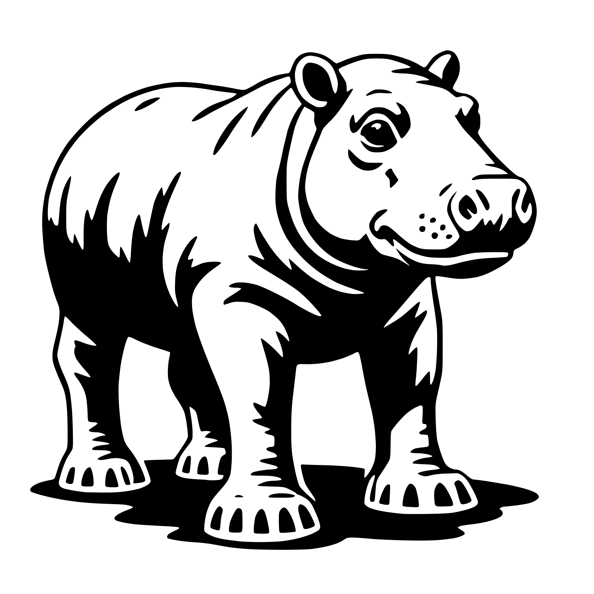 AI-generated SVG of 'hippo'