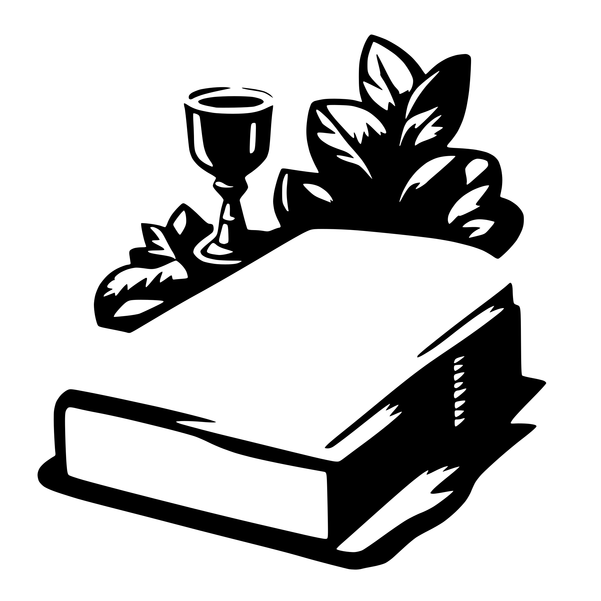 AI-generated SVG of a book