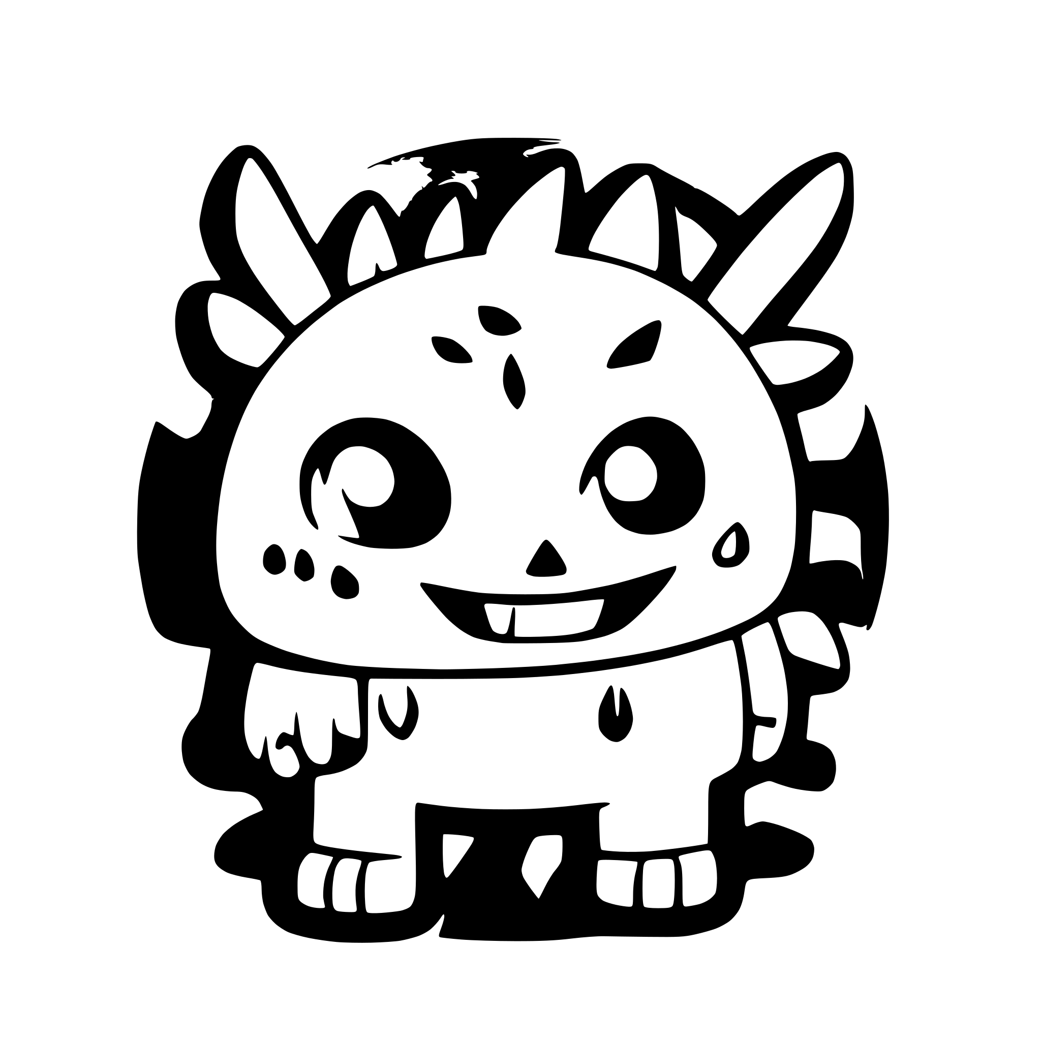 AI-generated SVG of a monster