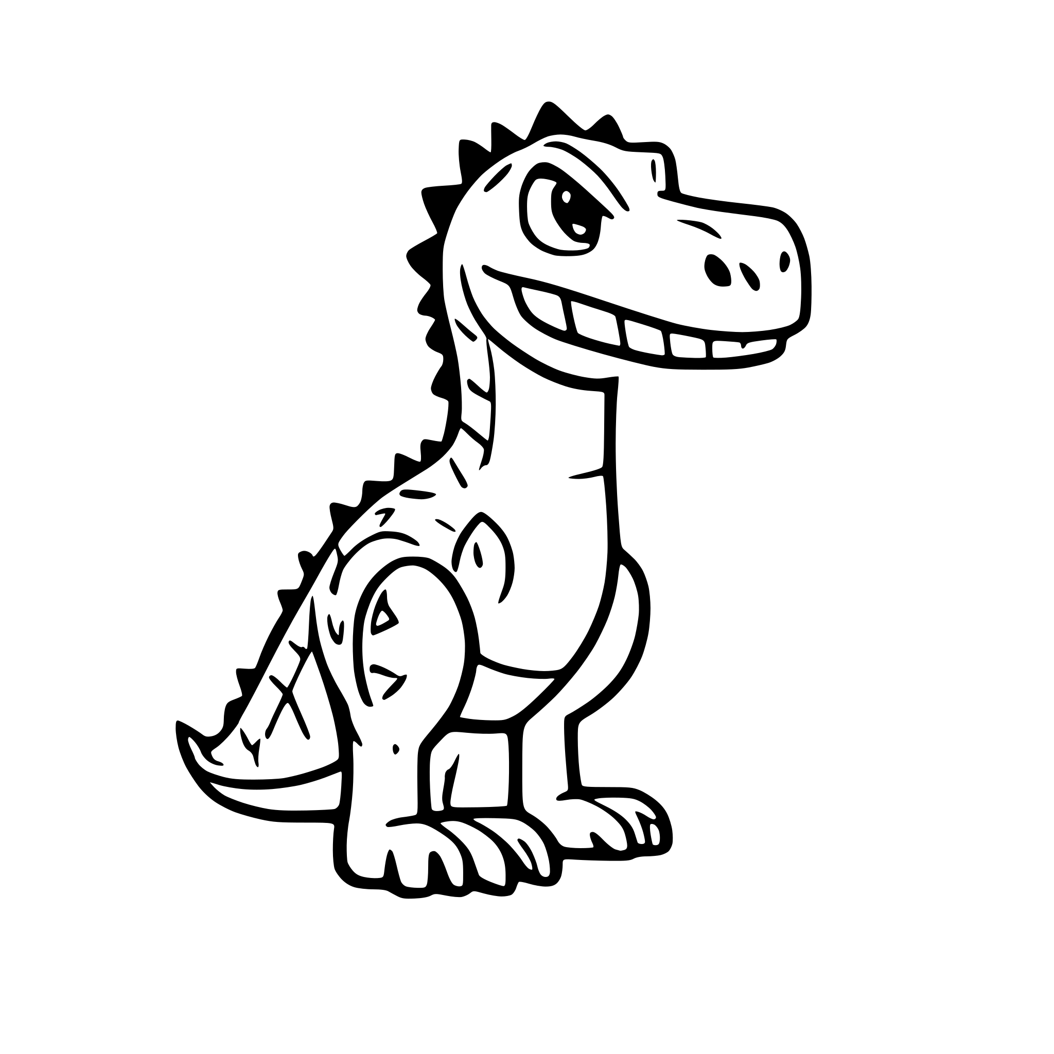 AI-generated SVG of 'a t-rex'