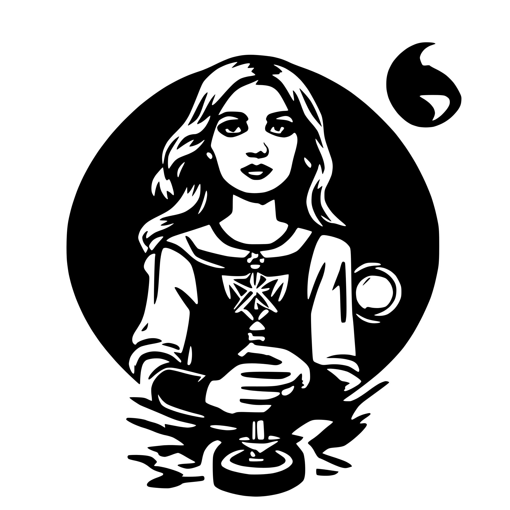 AI-generated SVG of a Tarot card