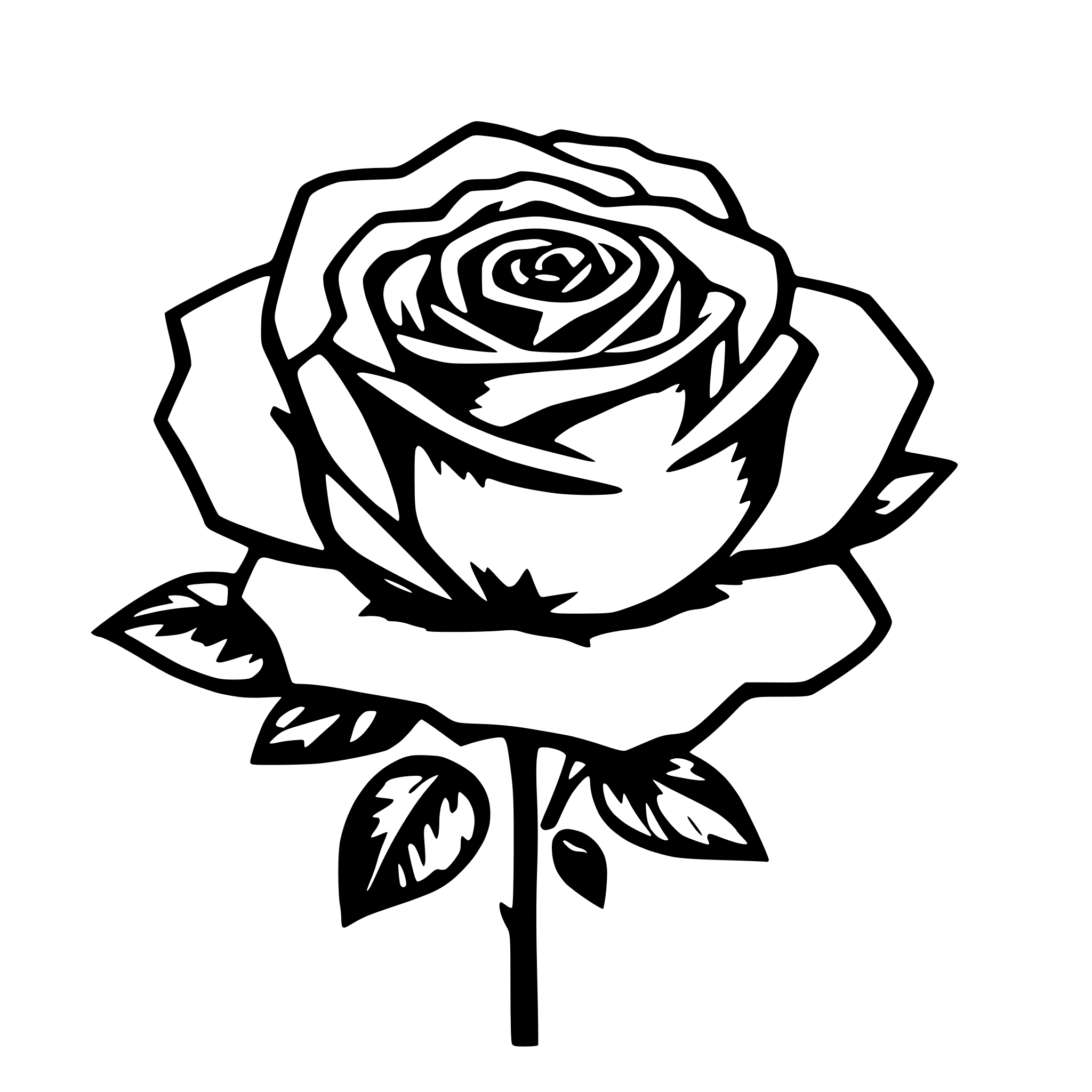 AI-generated SVG of 'minimalistic rose'