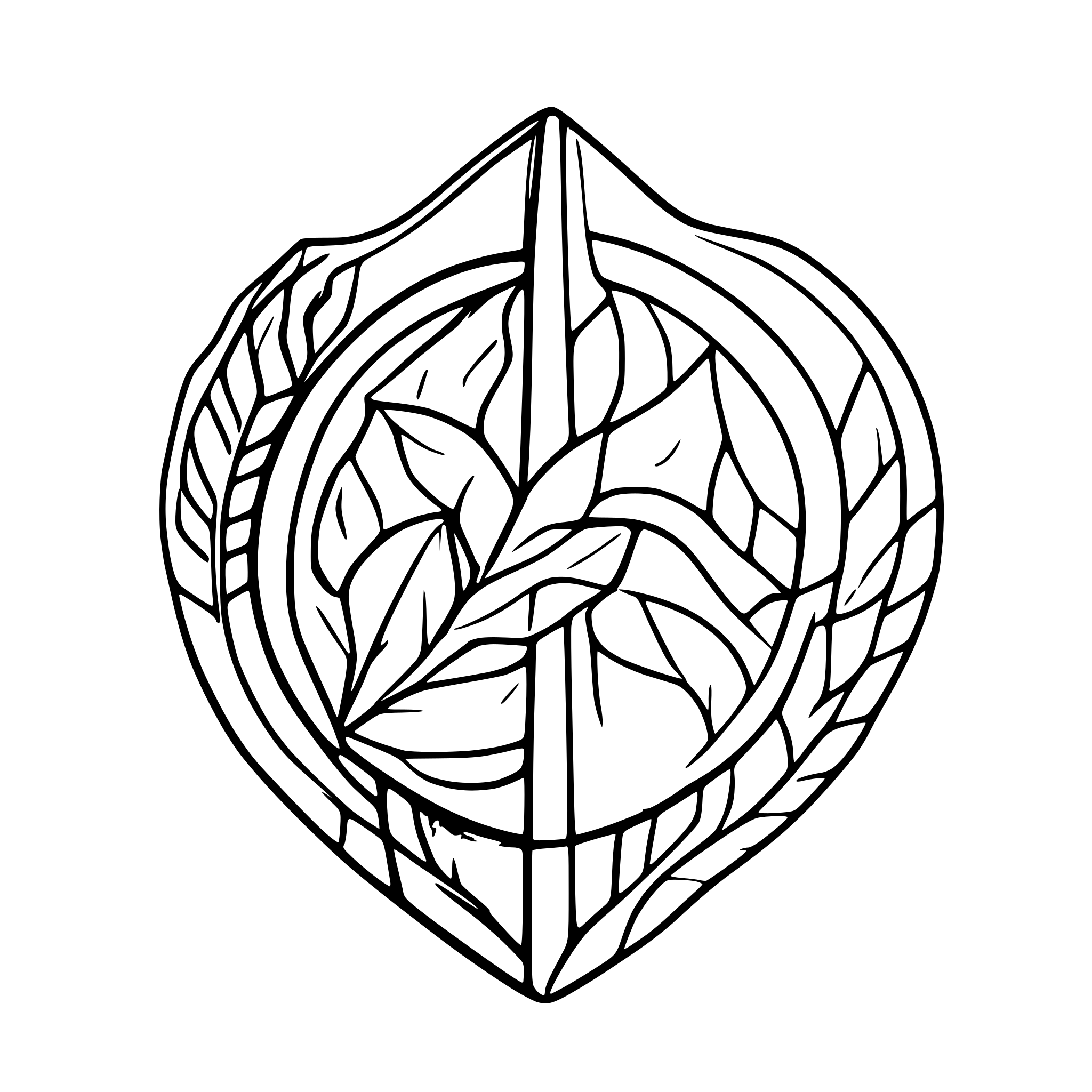 AI-generated SVG of a Completely symmetric shield