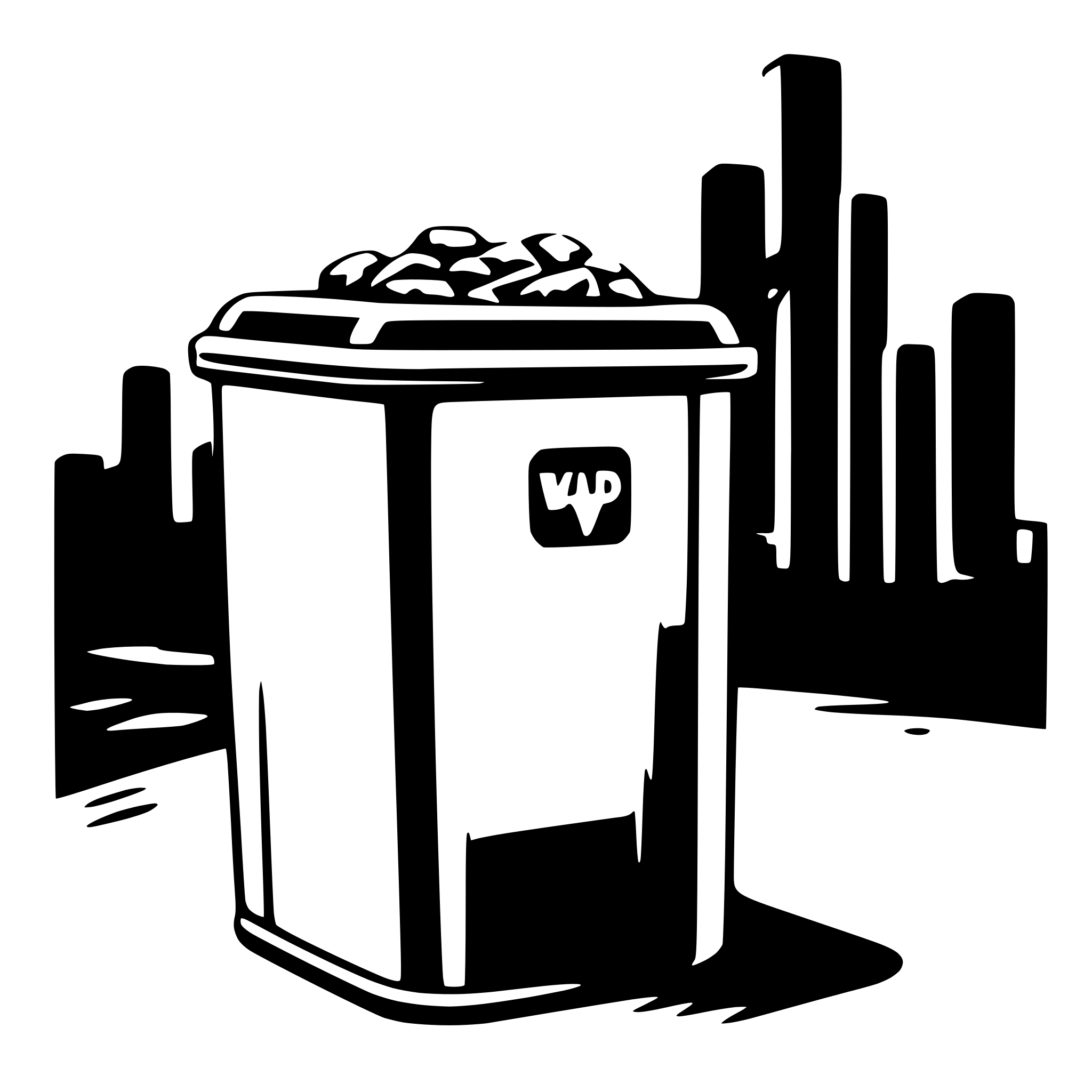 AI-generated SVG of a waste container