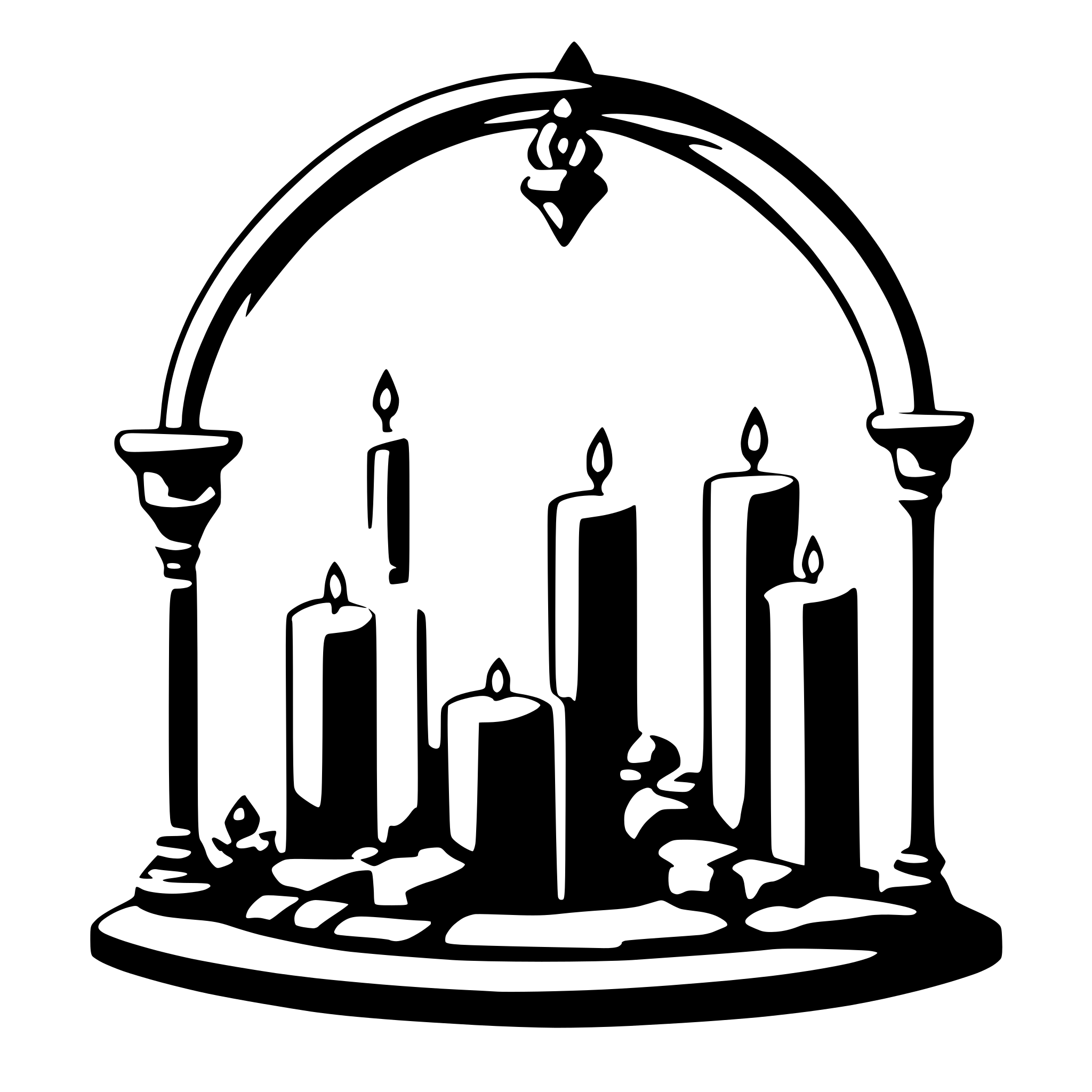 AI-generated SVG of a candle arch
