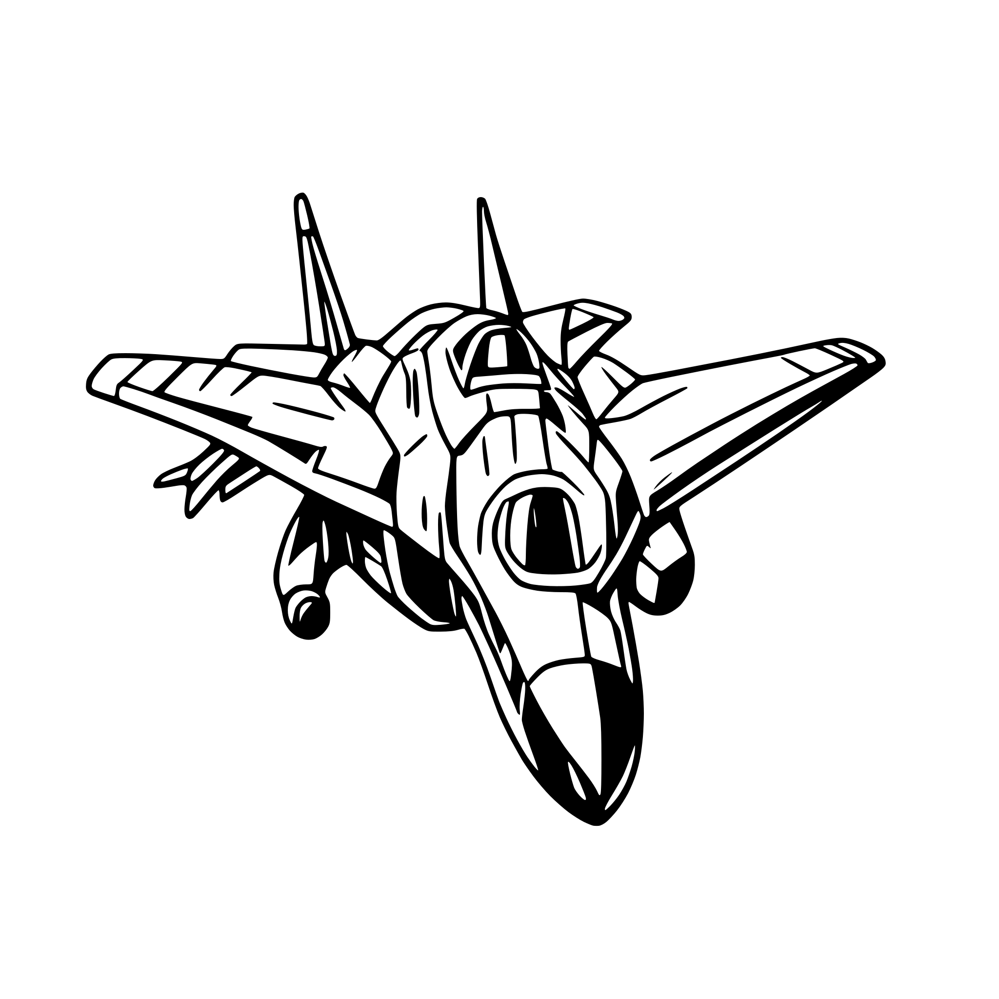 AI-generated SVG of 'fighter jet'