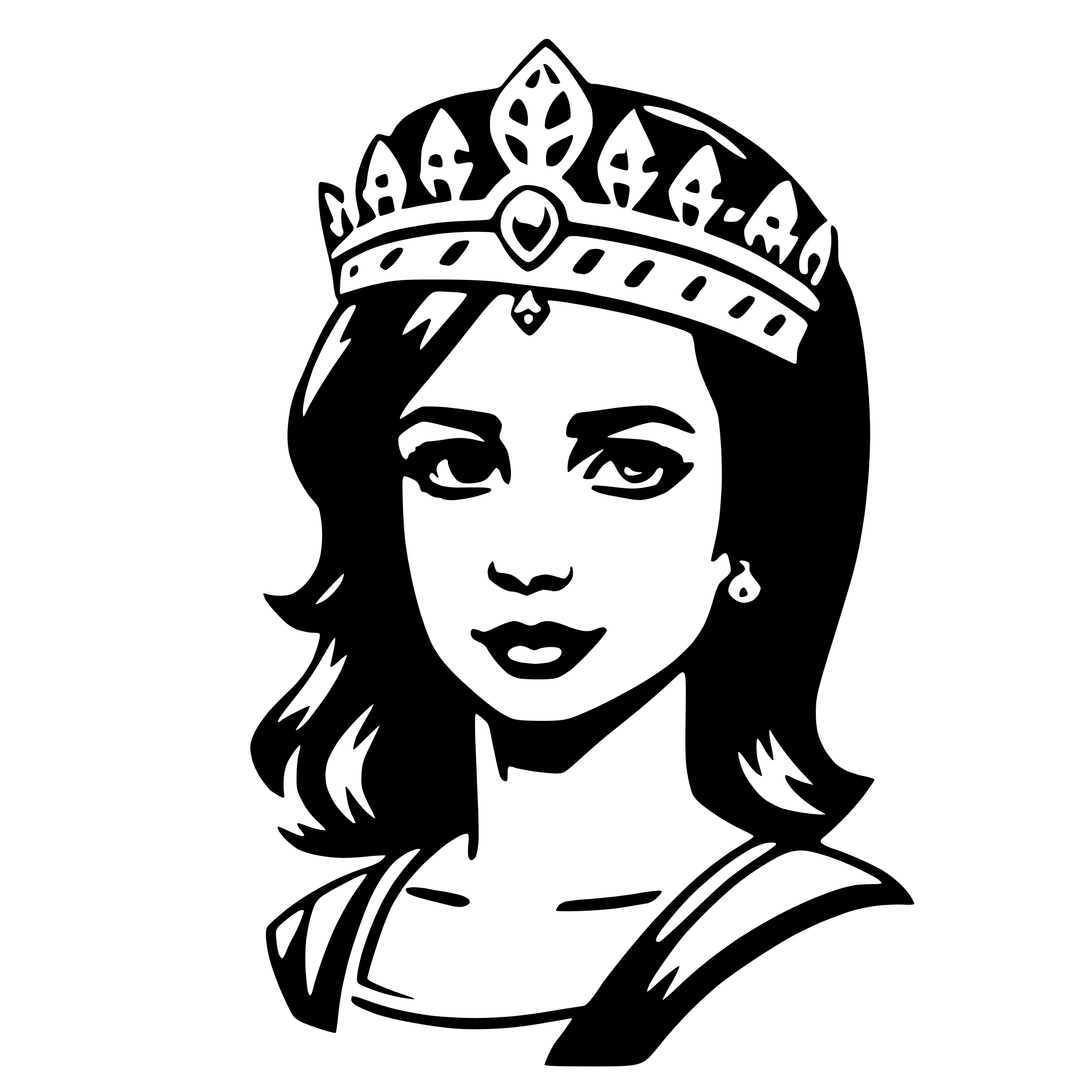 AI-generated SVG of a diadem