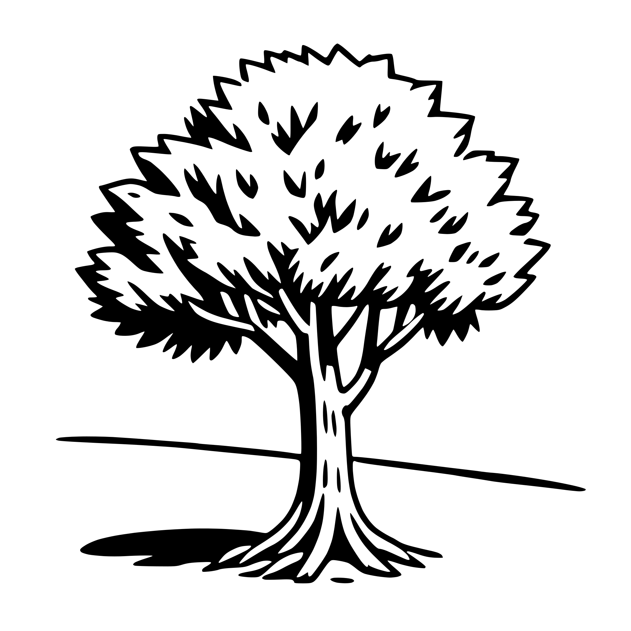 AI-generated SVG of a willow tree