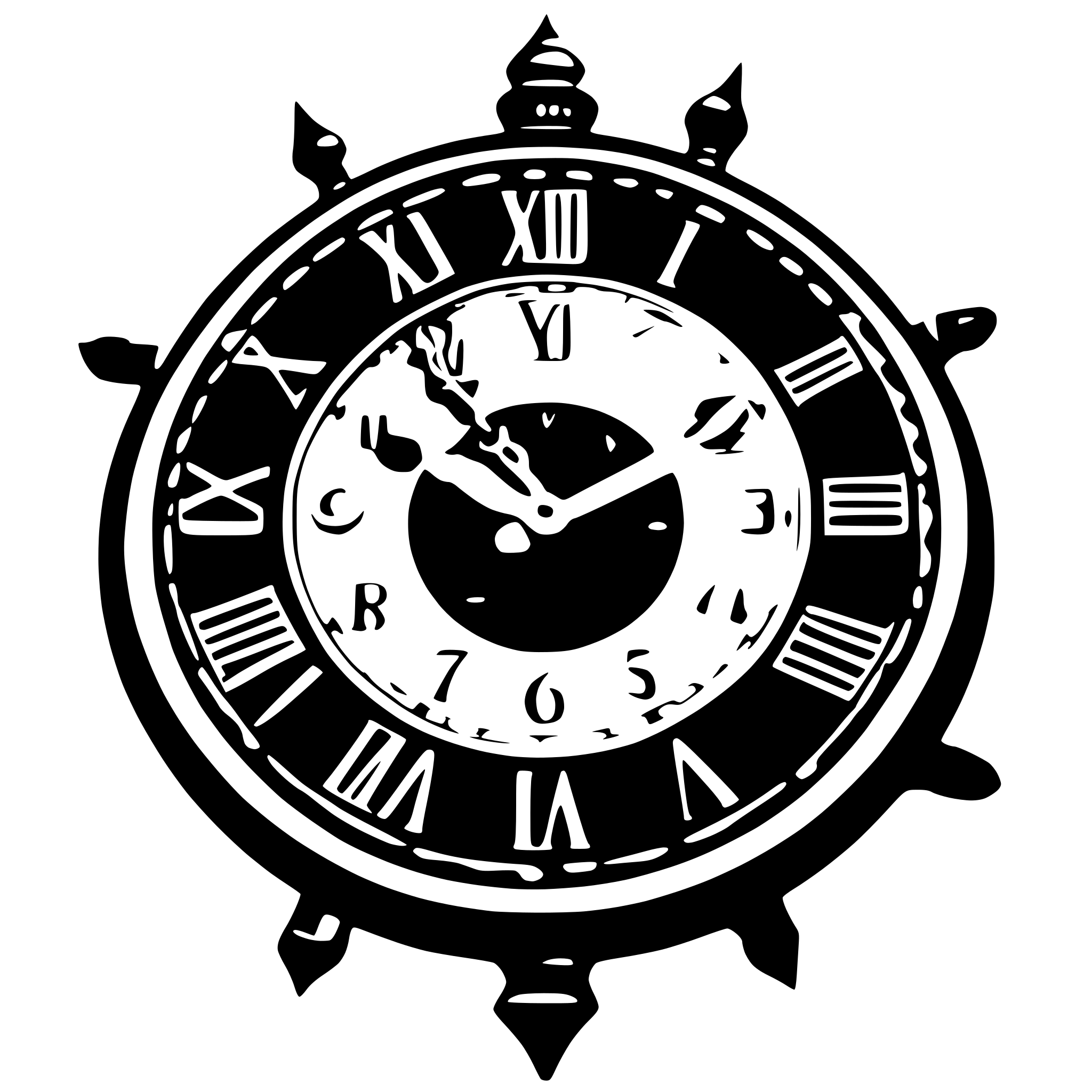 AI-generated SVG of 'Generate beautiful clock hands'