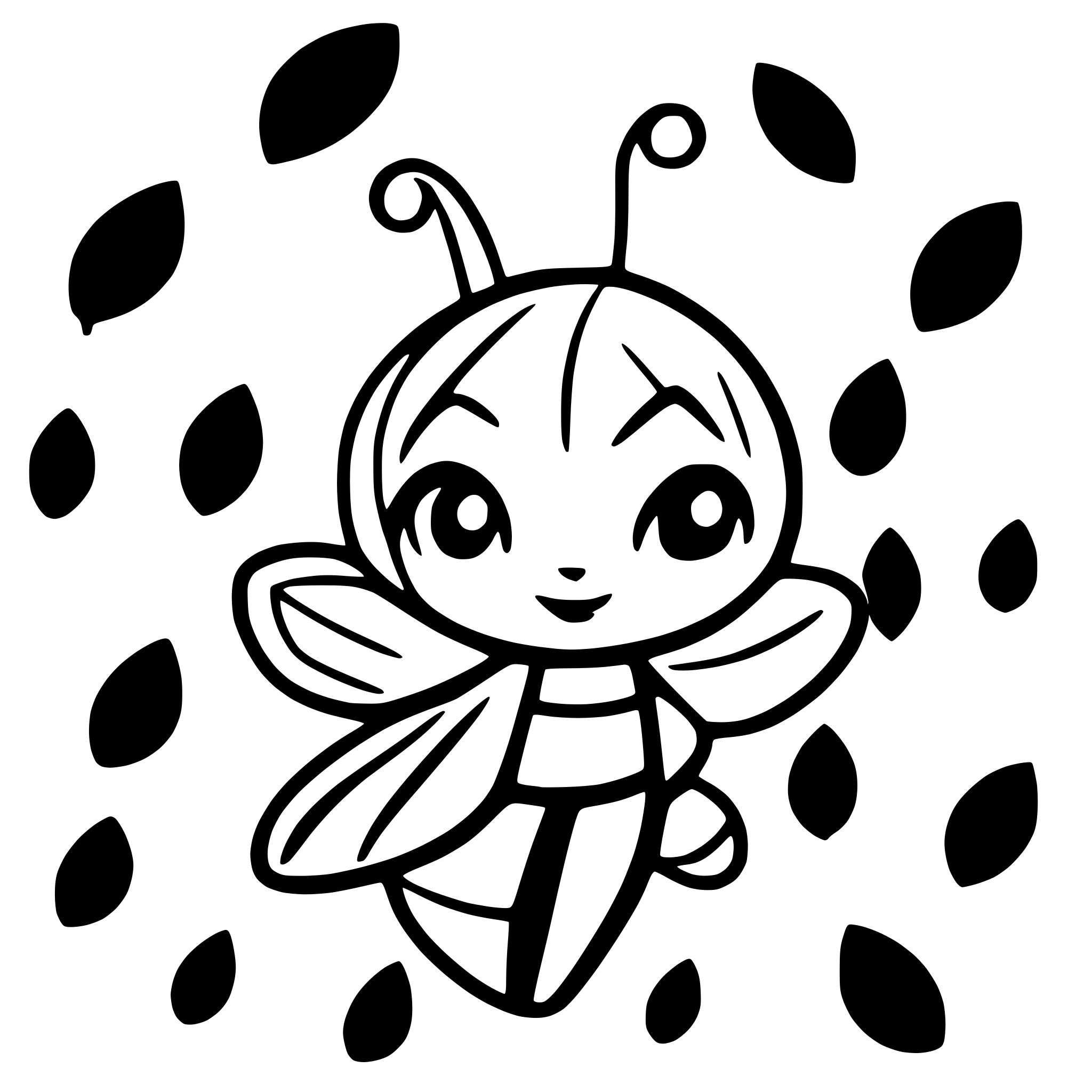 AI-generated SVG of a cute bee