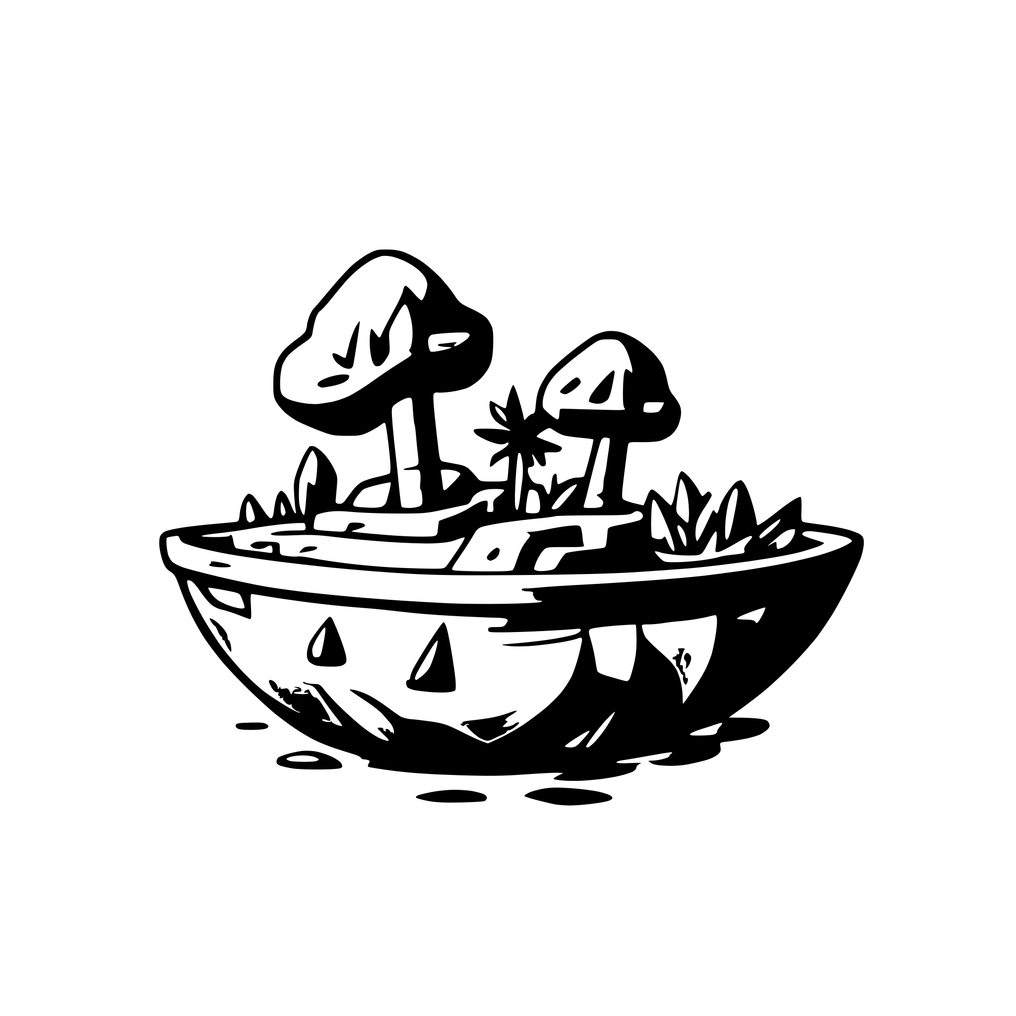 AI-generated SVG of a sinking island