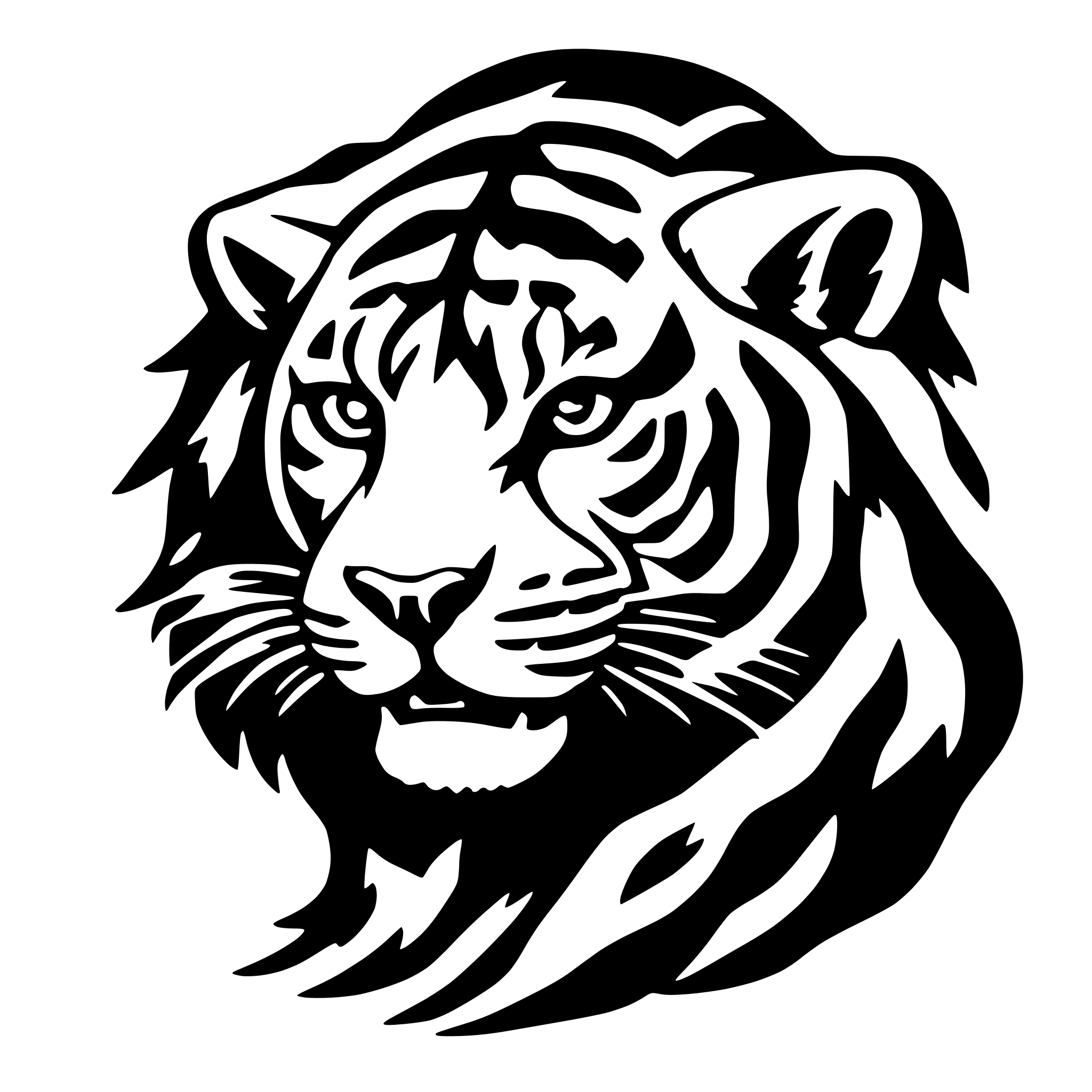 AI-generated SVG of a fire tiger