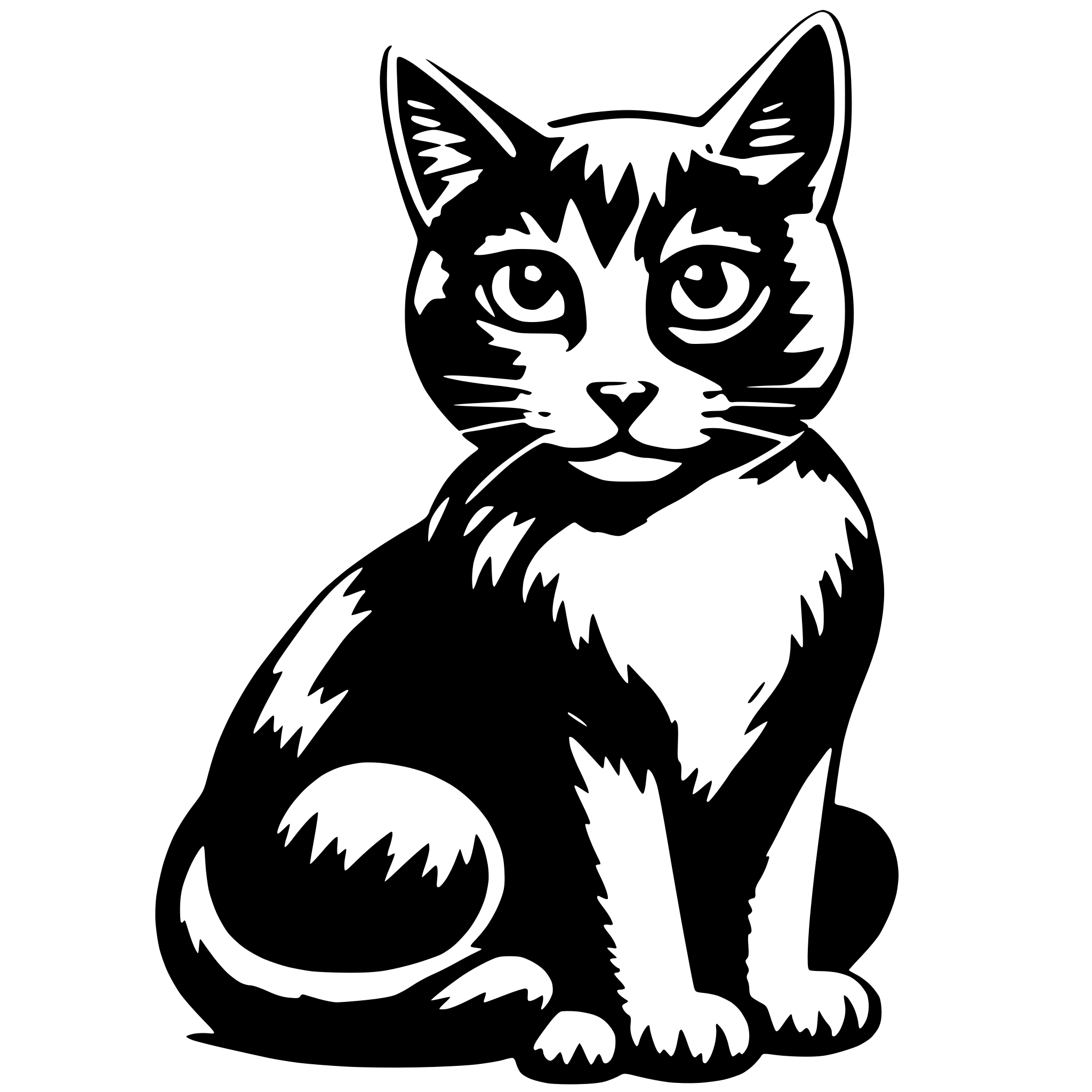AI-generated SVG of a a cat
