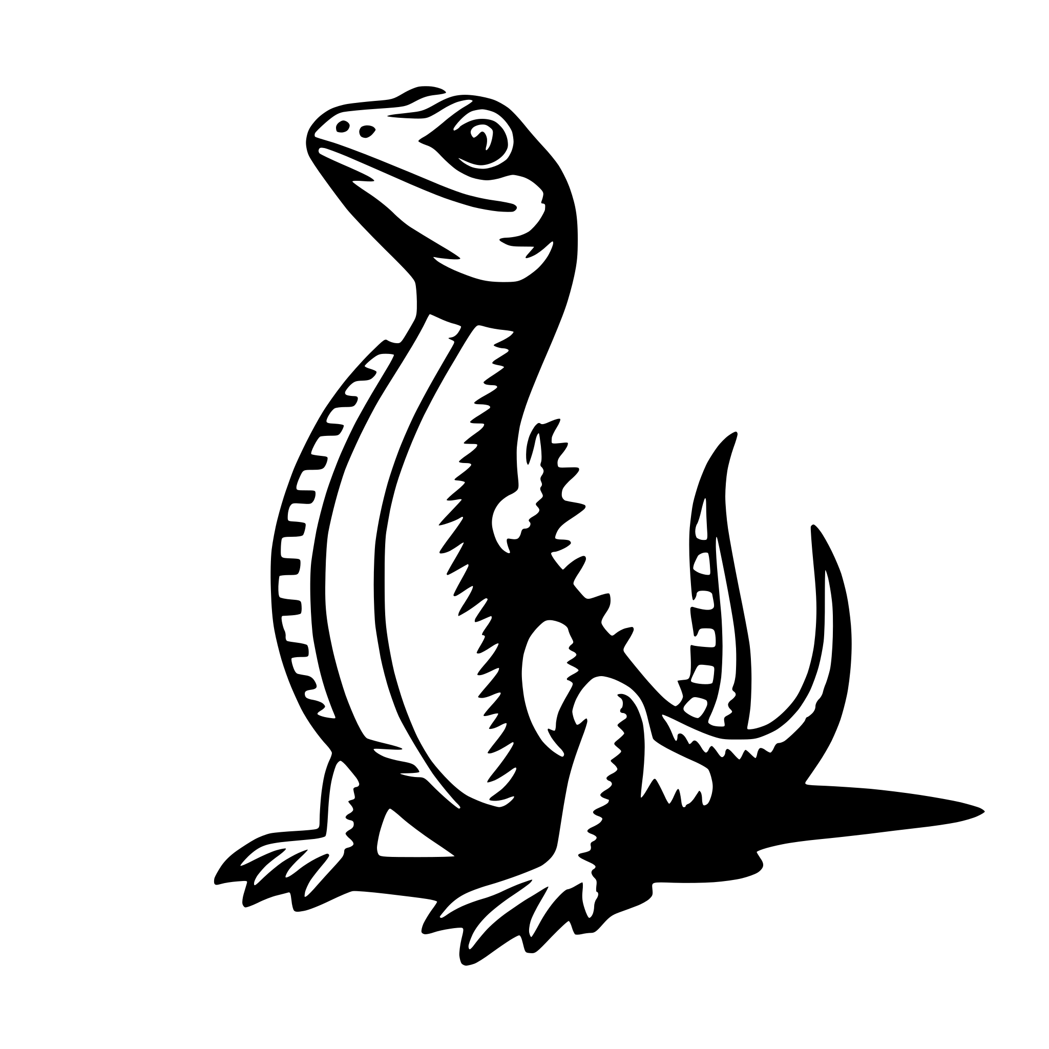 AI-generated SVG of 'lizard'
