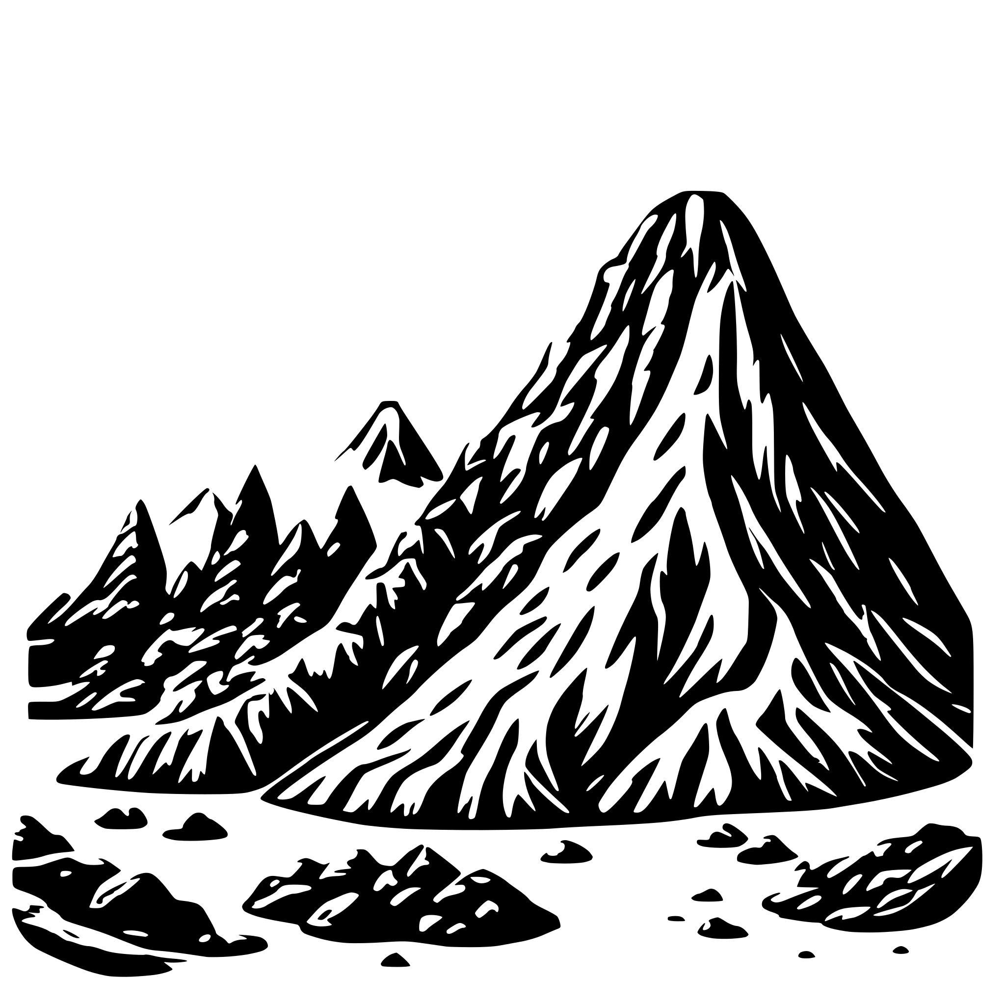 AI-generated SVG of 'Volcano'