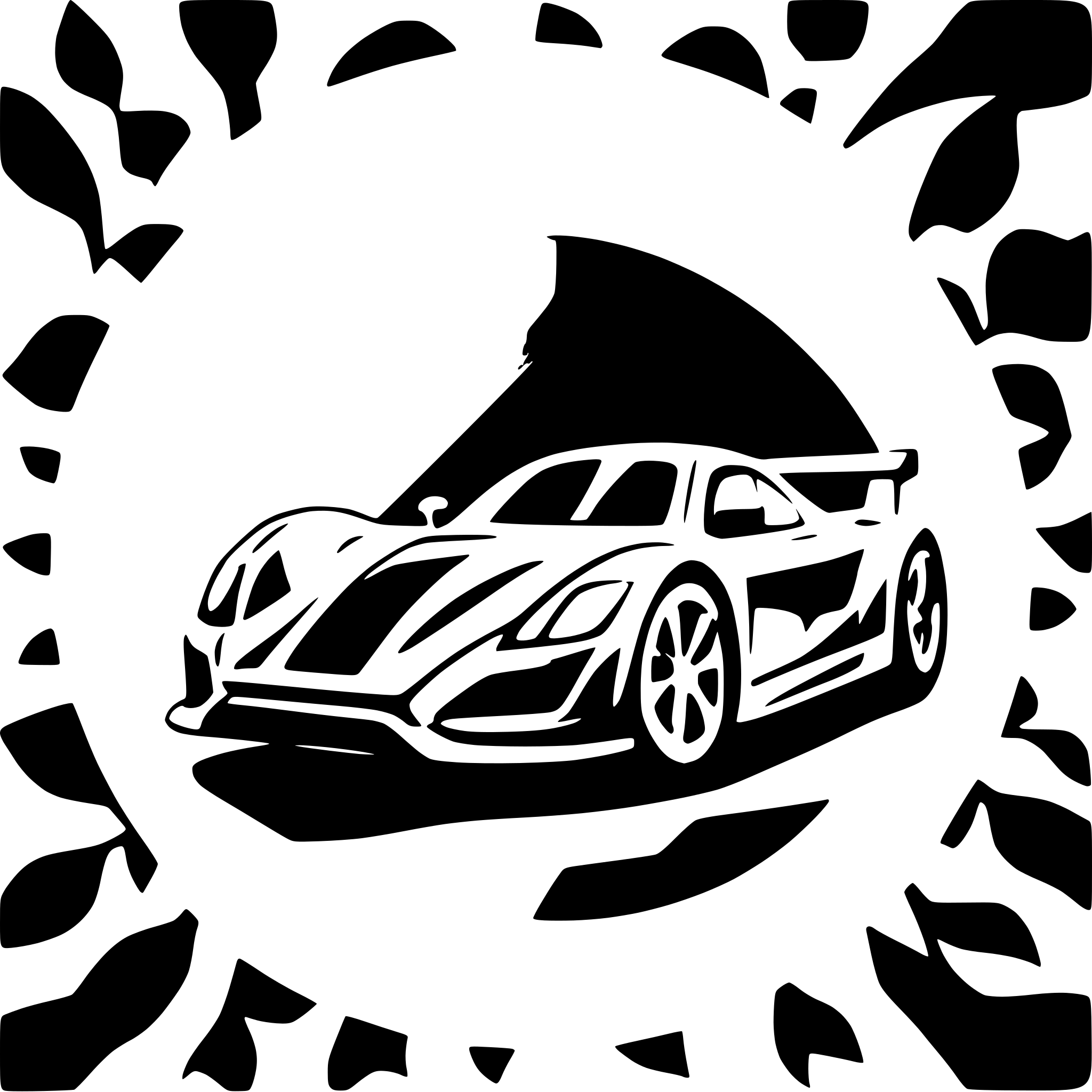 AI-generated SVG of a racecar