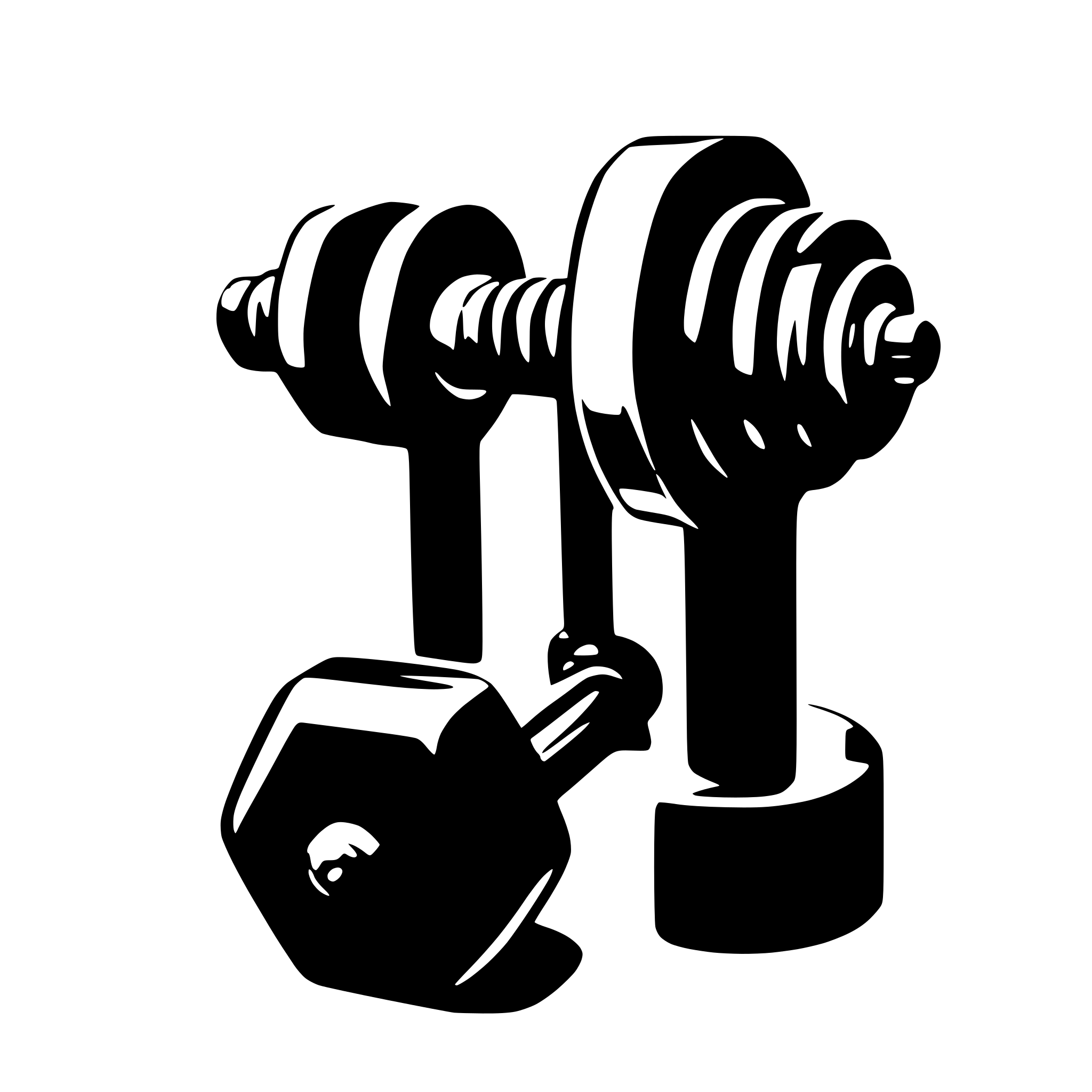 AI-generated SVG of a dumbbell