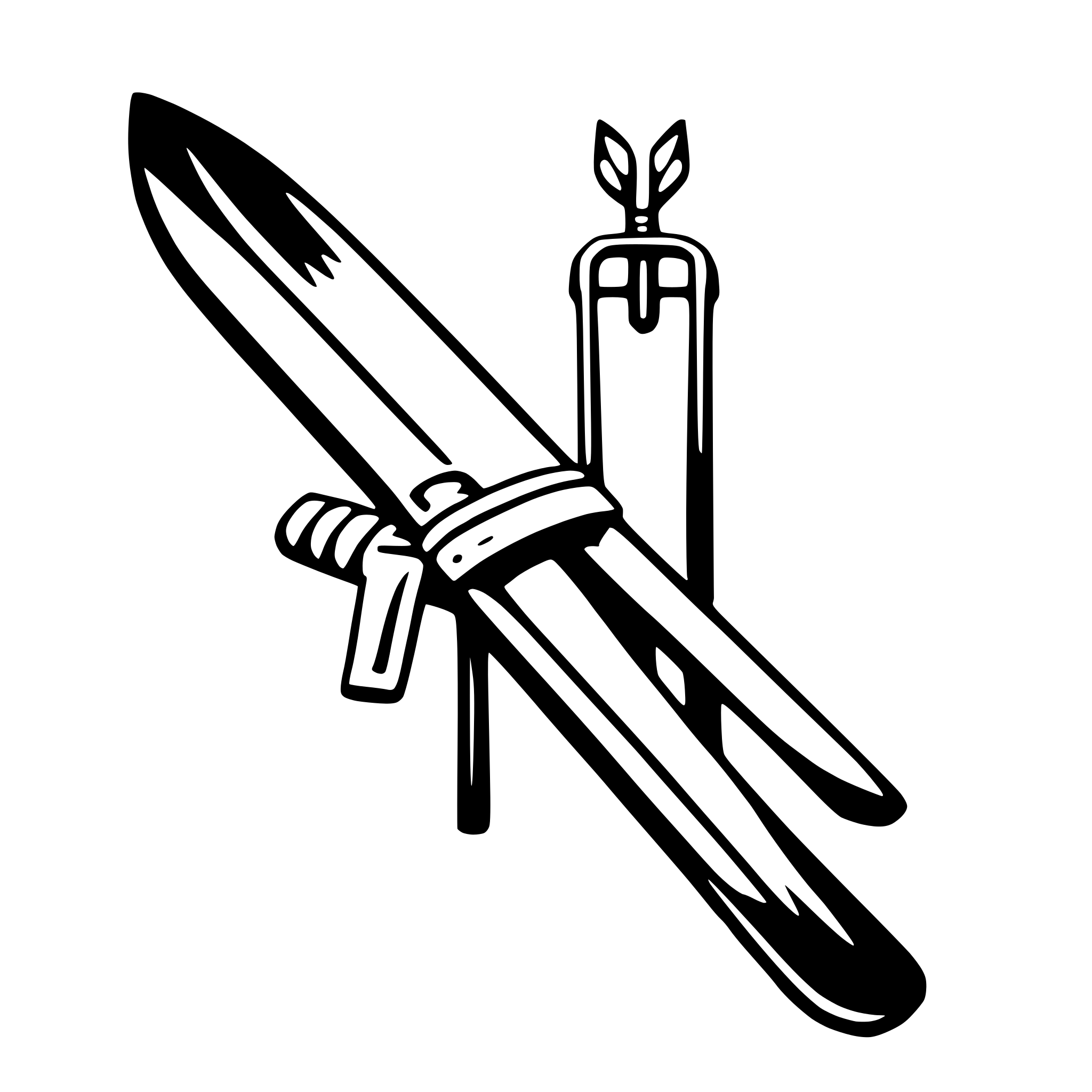 AI-generated SVG of a skis