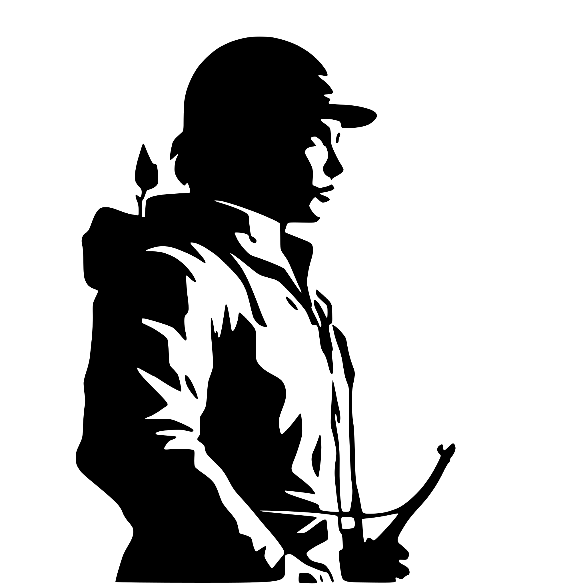 AI-generated SVG of a a silhouette of a bow hunter
