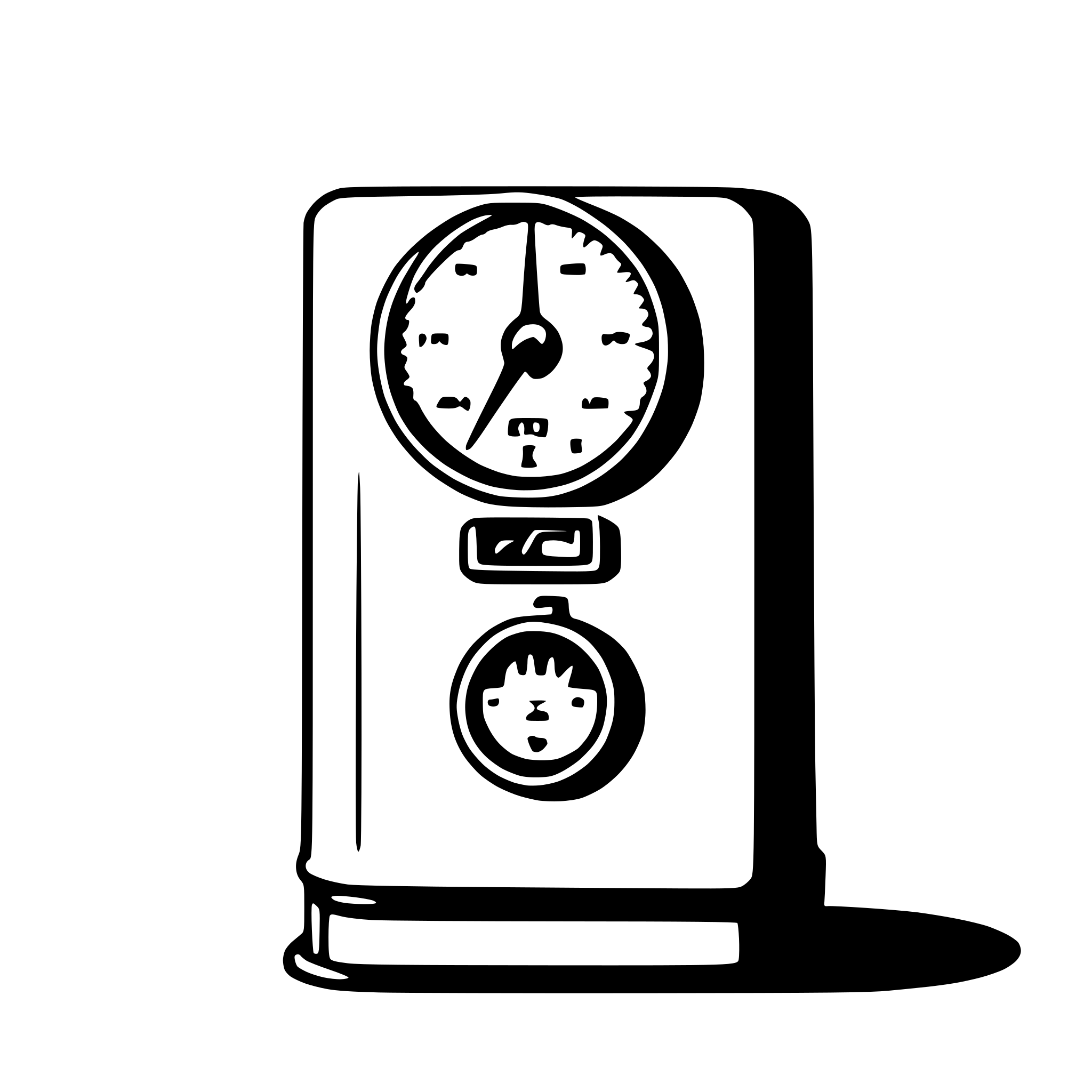AI-generated SVG of a Black and white electricity meter