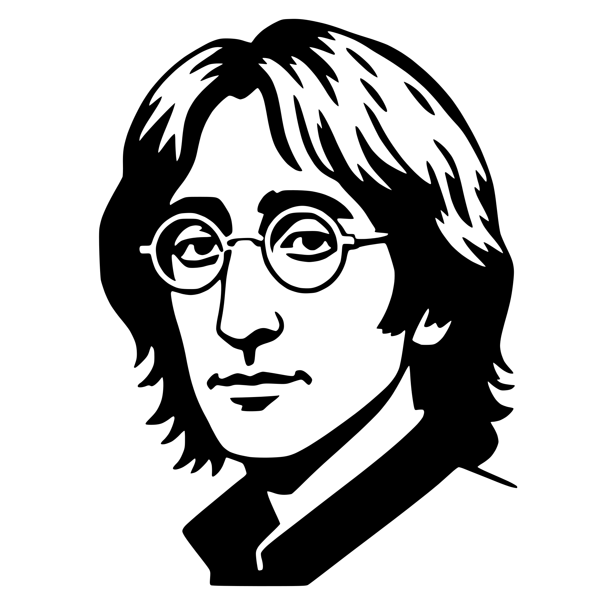 AI-generated SVG of a john lennon