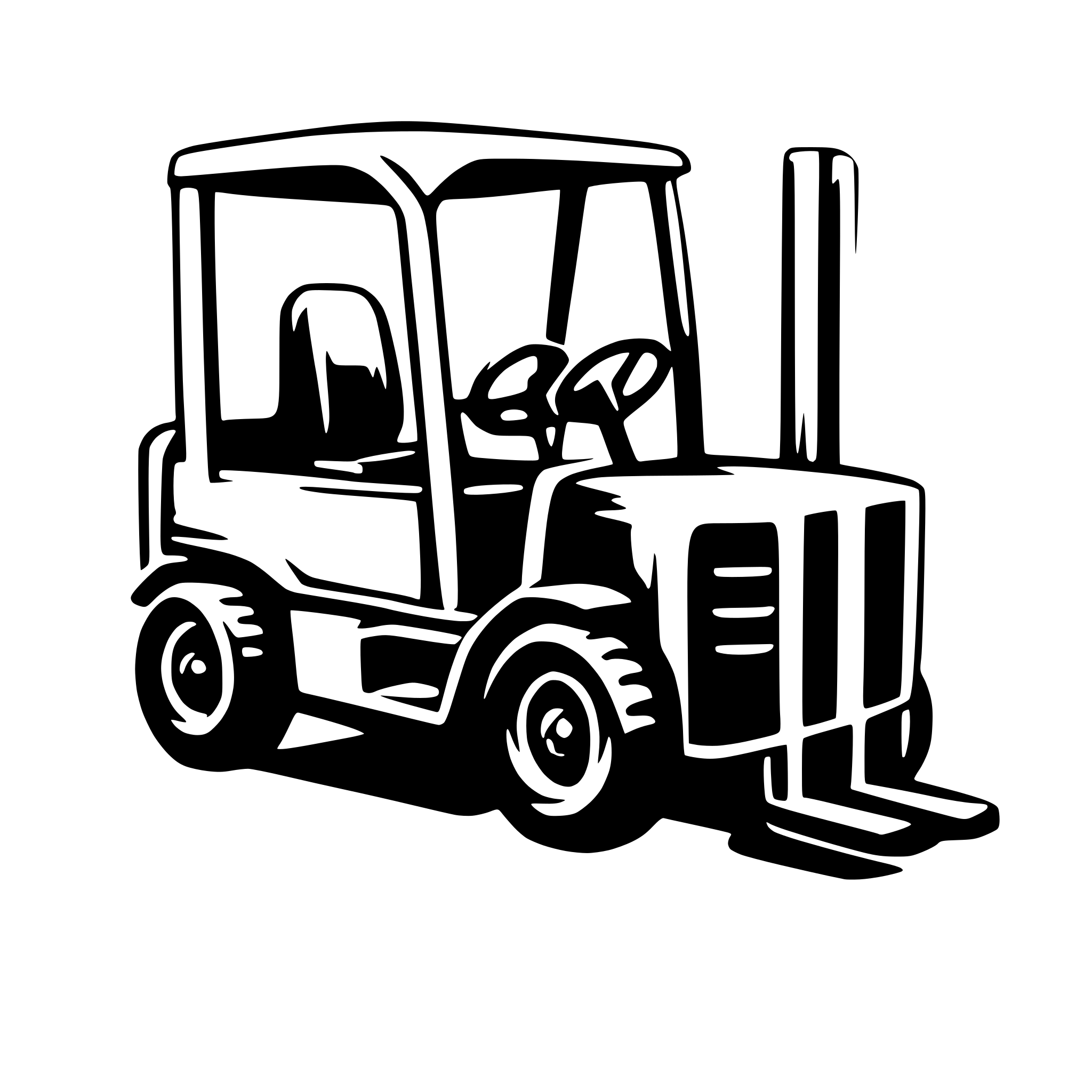 AI-generated SVG of a forklift