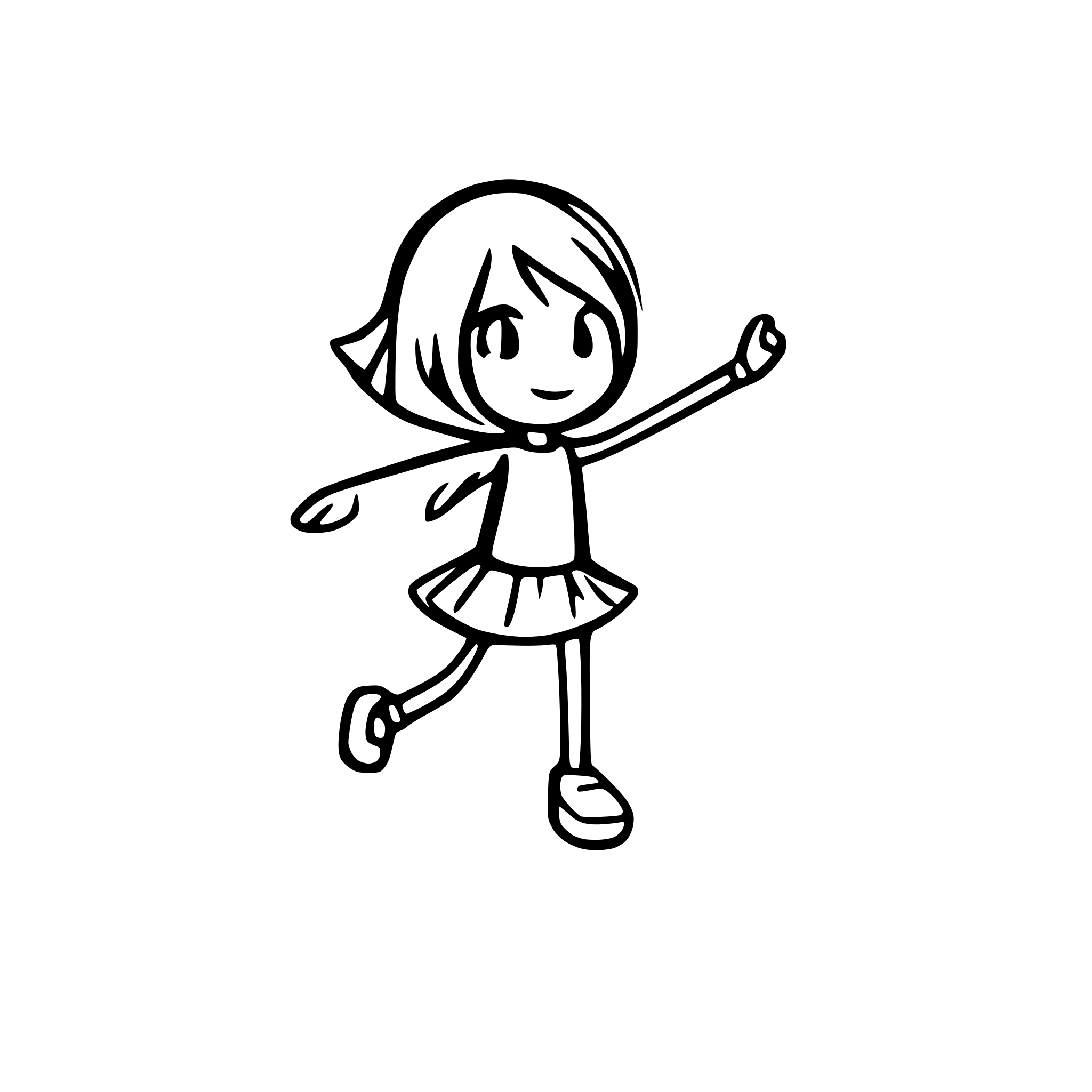 AI-generated SVG of 'a stickfigure flying'