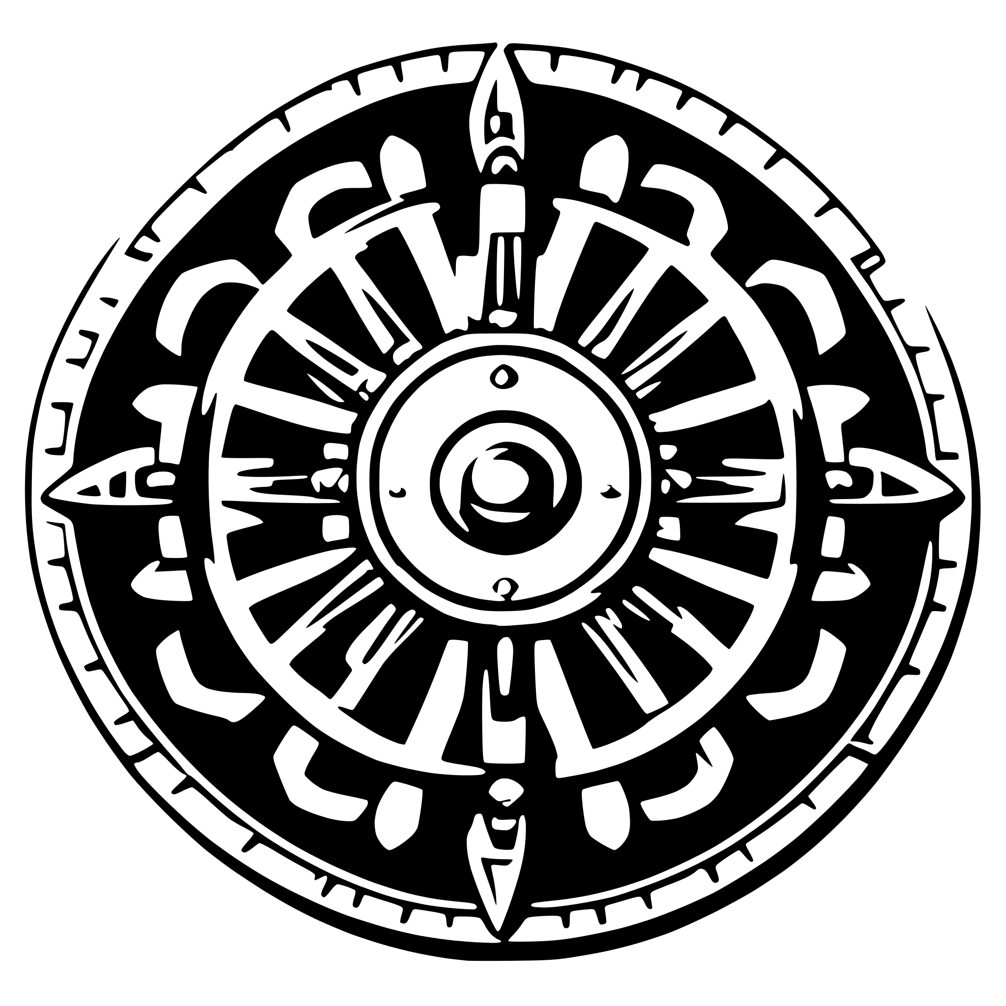 AI-generated SVG of a mechanical mandala