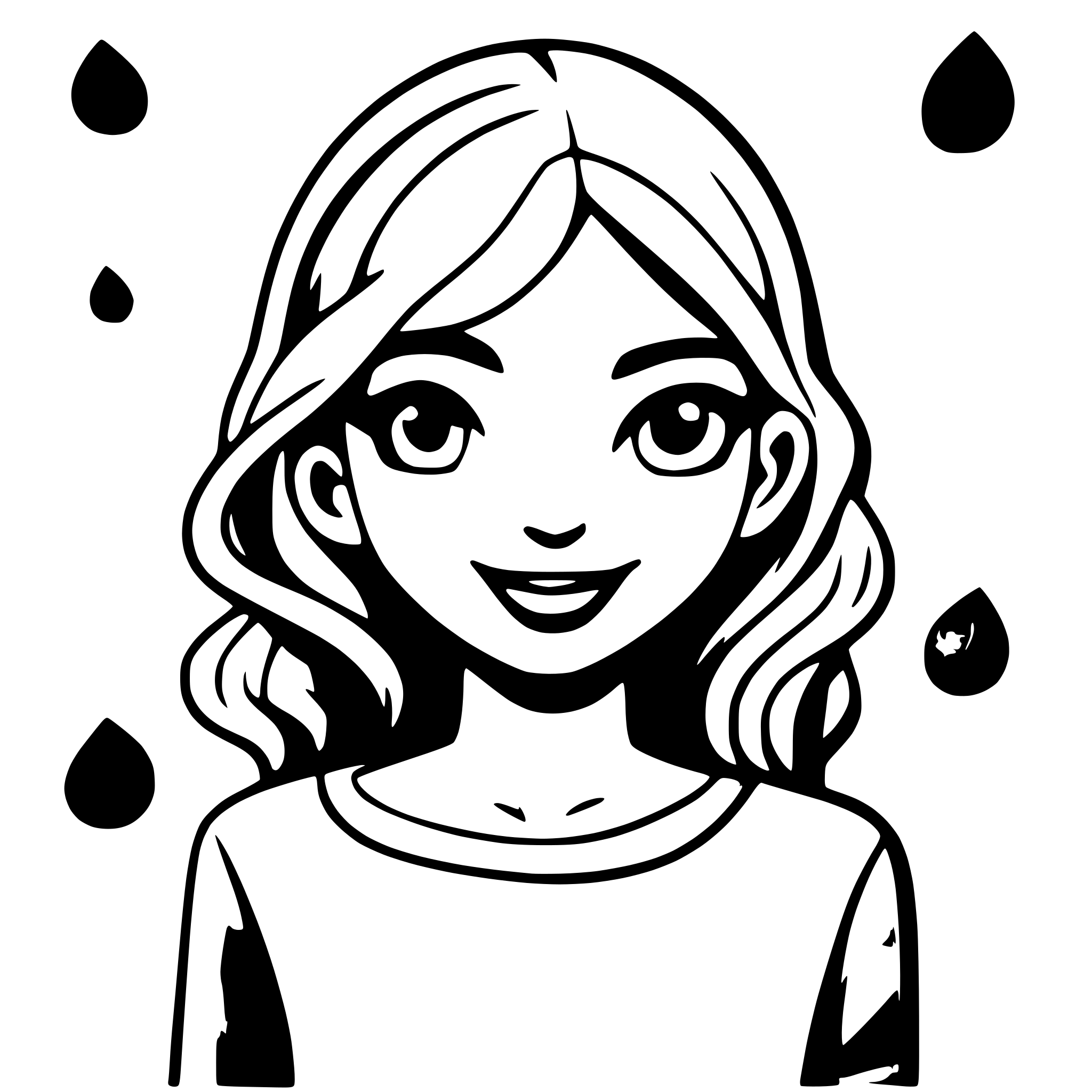 AI-generated SVG of a Smiling girl