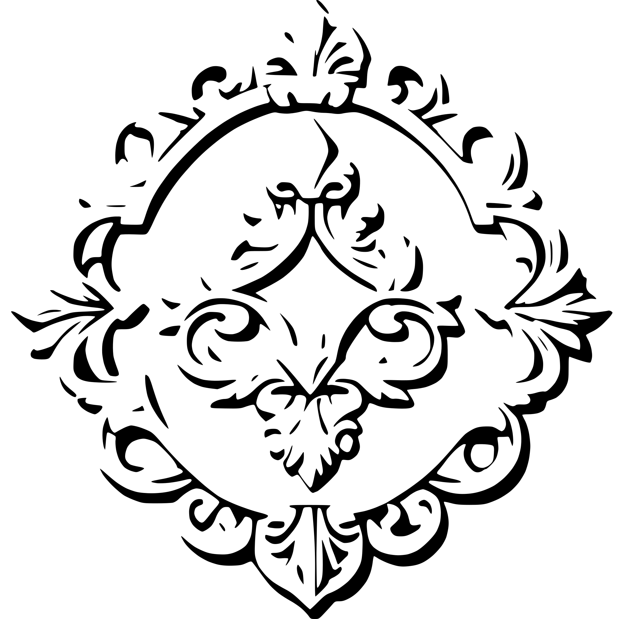 AI-generated SVG of a alpha image with baroque ornaments , gray scale, 4K