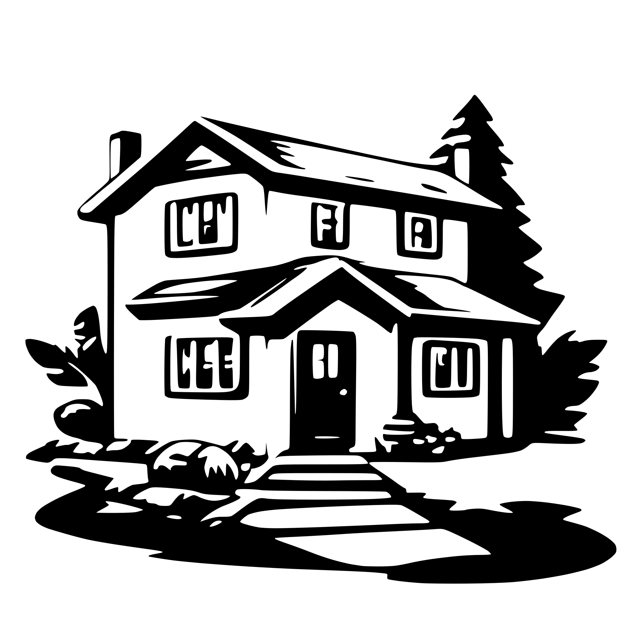 AI-generated SVG of a home