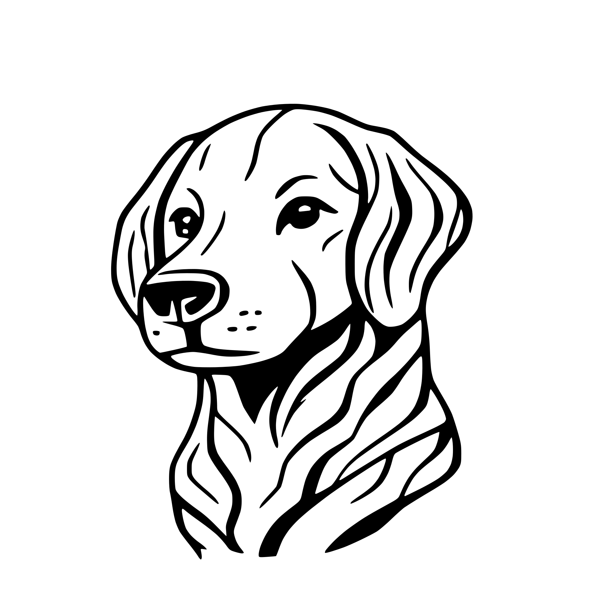 AI-generated SVG of 'golden retriever head'
