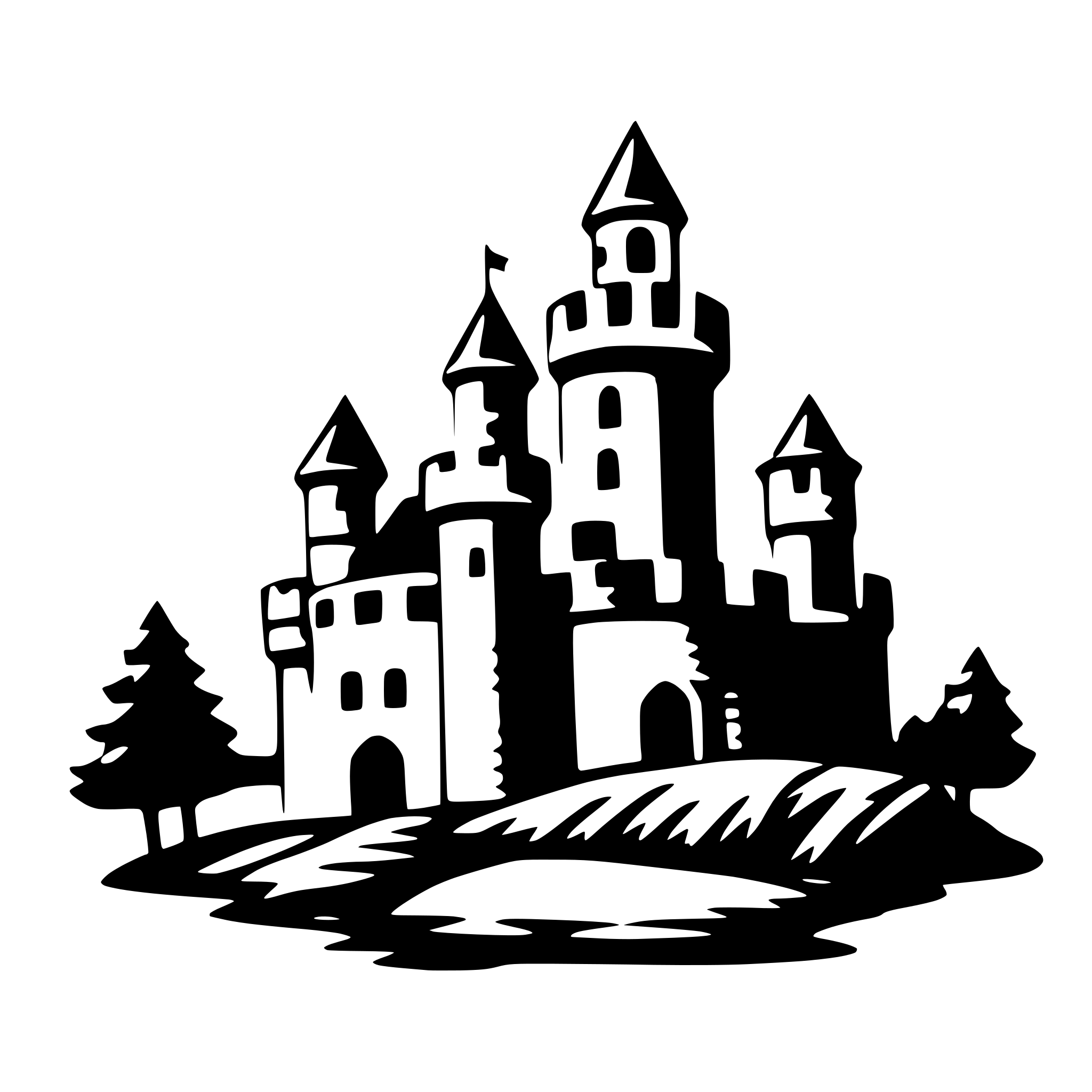 AI-generated SVG of a castle