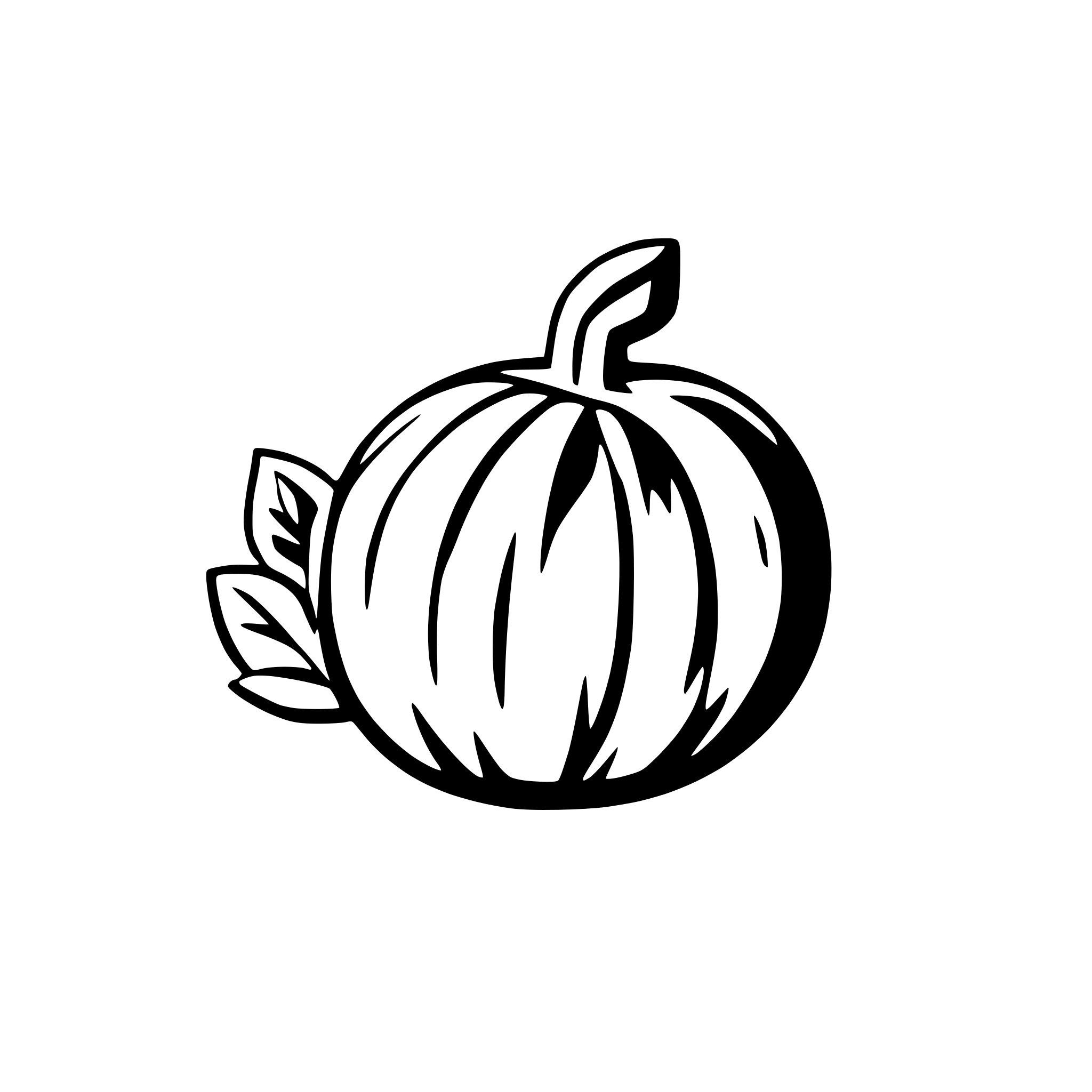 AI-generated SVG of a pumpkin with flowers