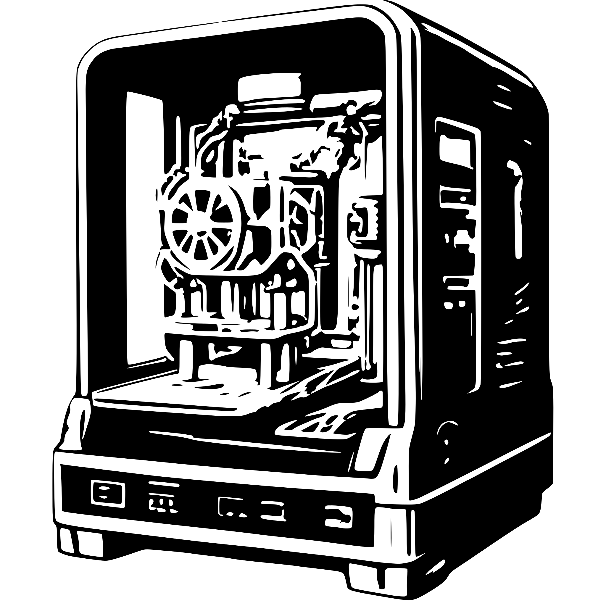 AI-generated SVG of a 3d printer