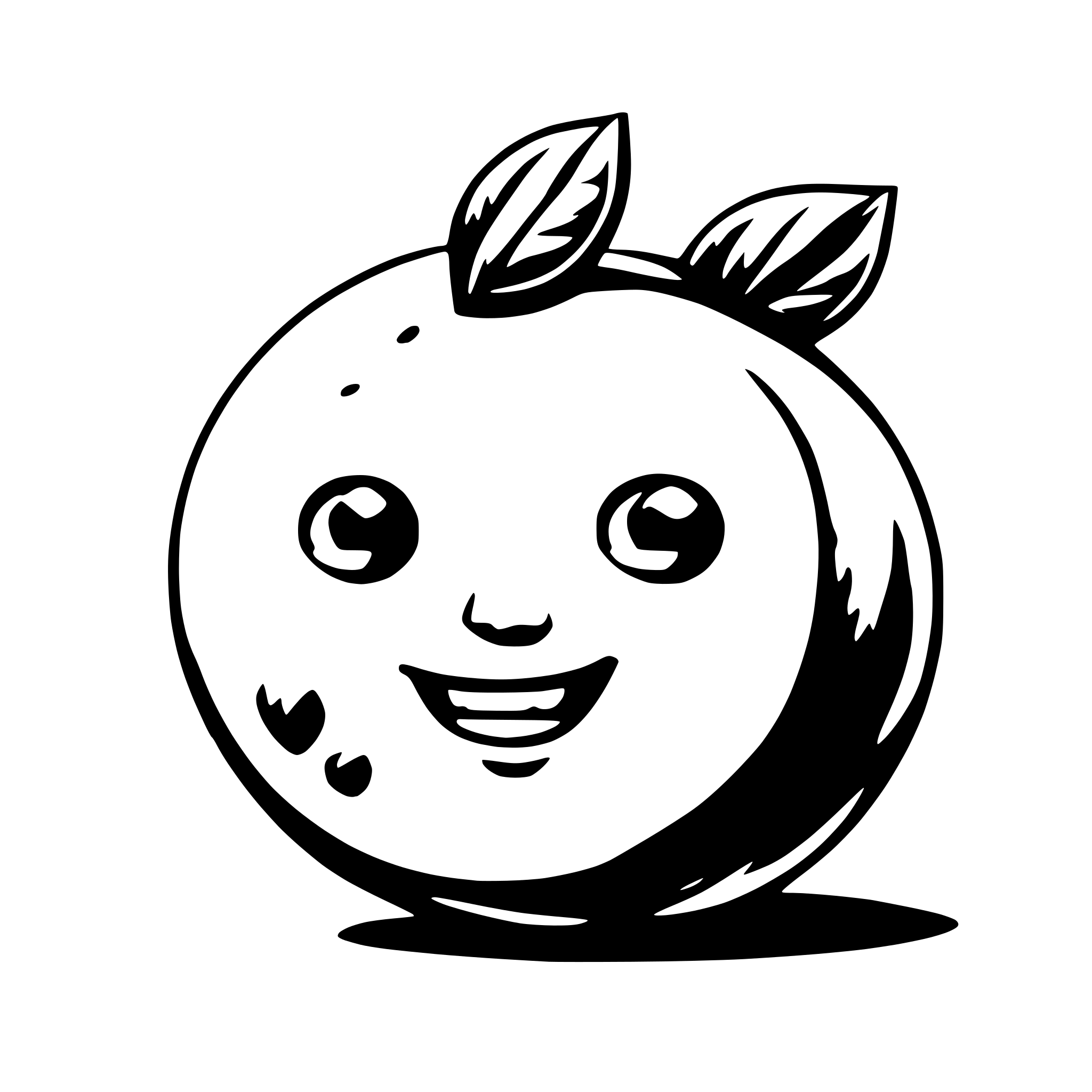 AI-generated SVG of a lemon with face