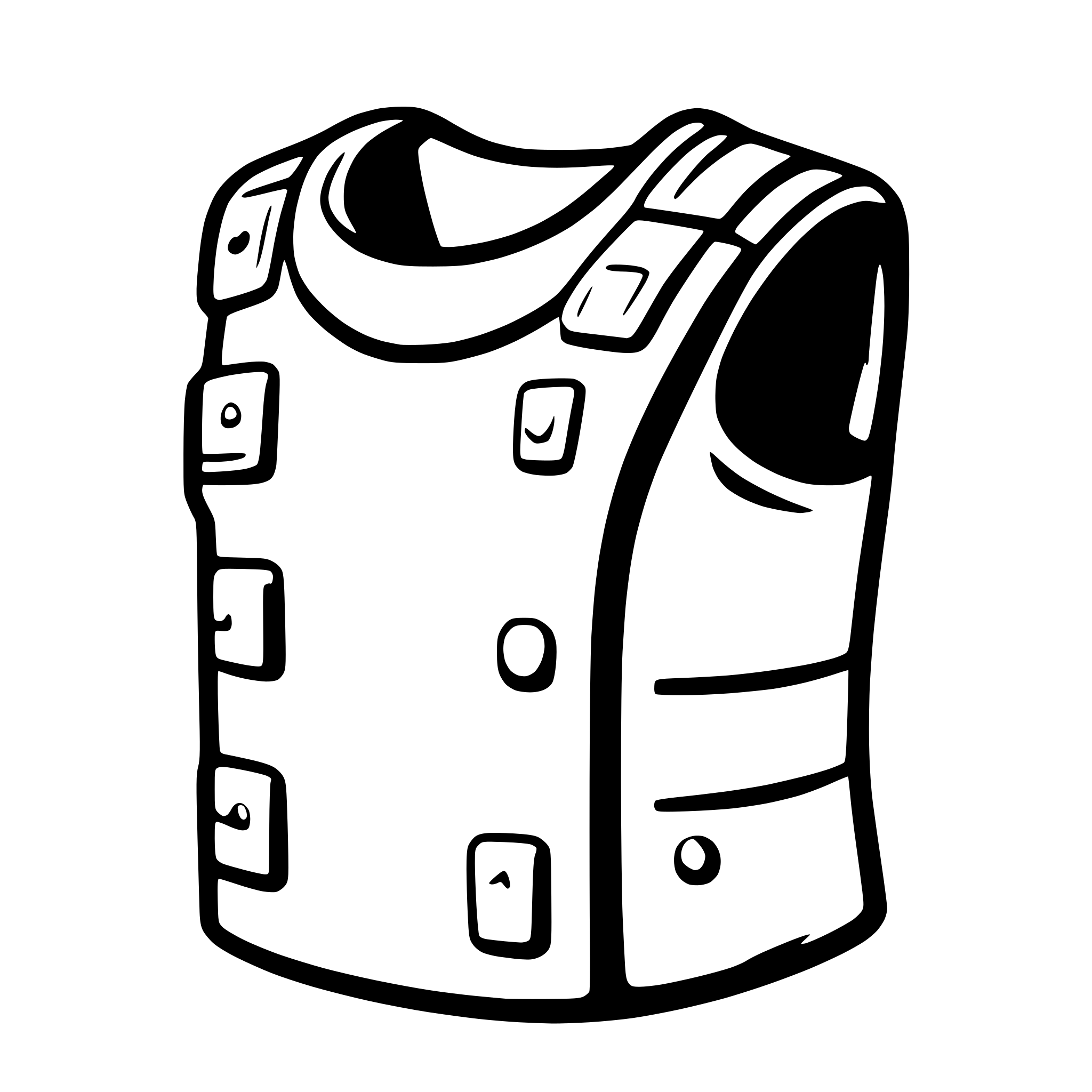 AI-generated SVG of a detailed plain samurai chest armor without any person, only armor