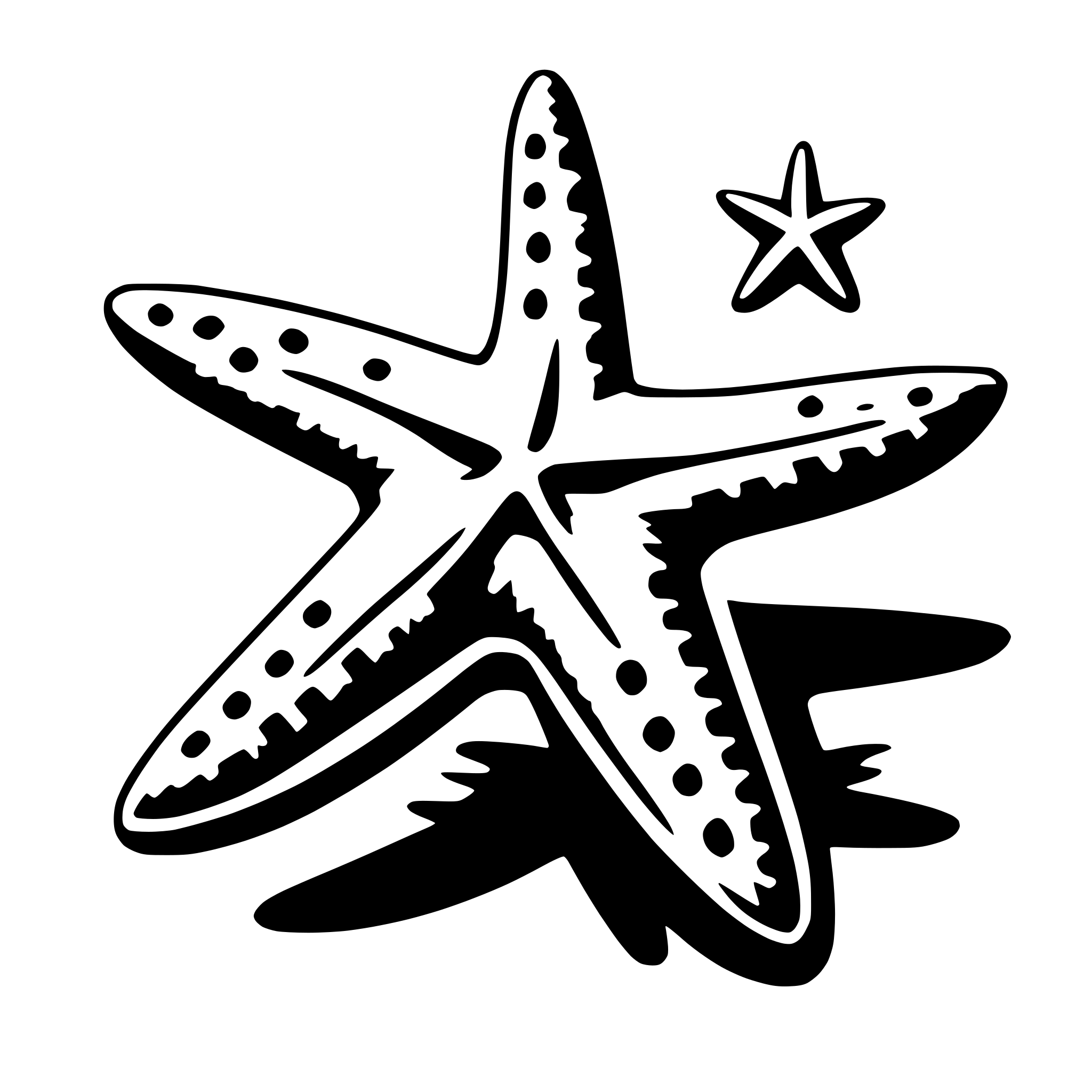 AI-generated SVG of 'starfish'