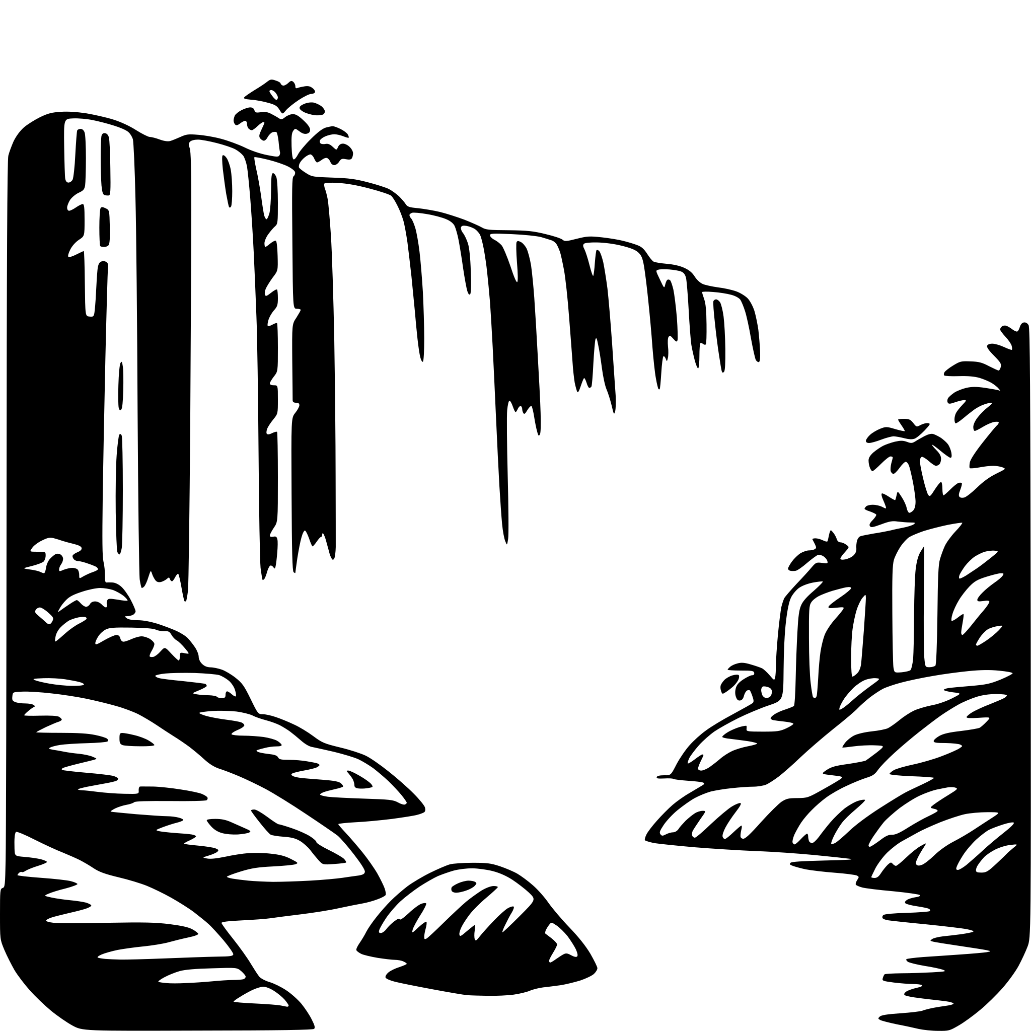 AI-generated SVG of a victoria falls