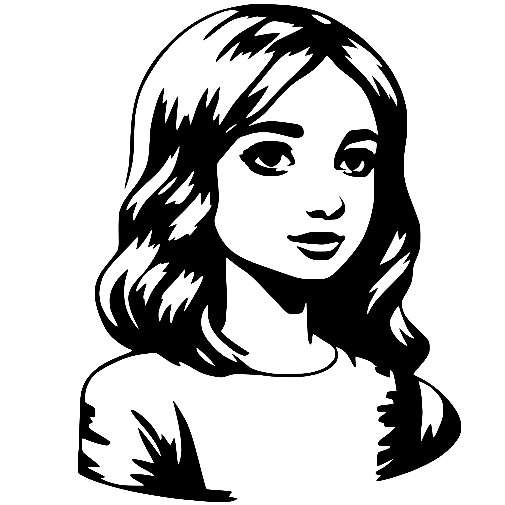 AI-generated SVG of 'girl image'