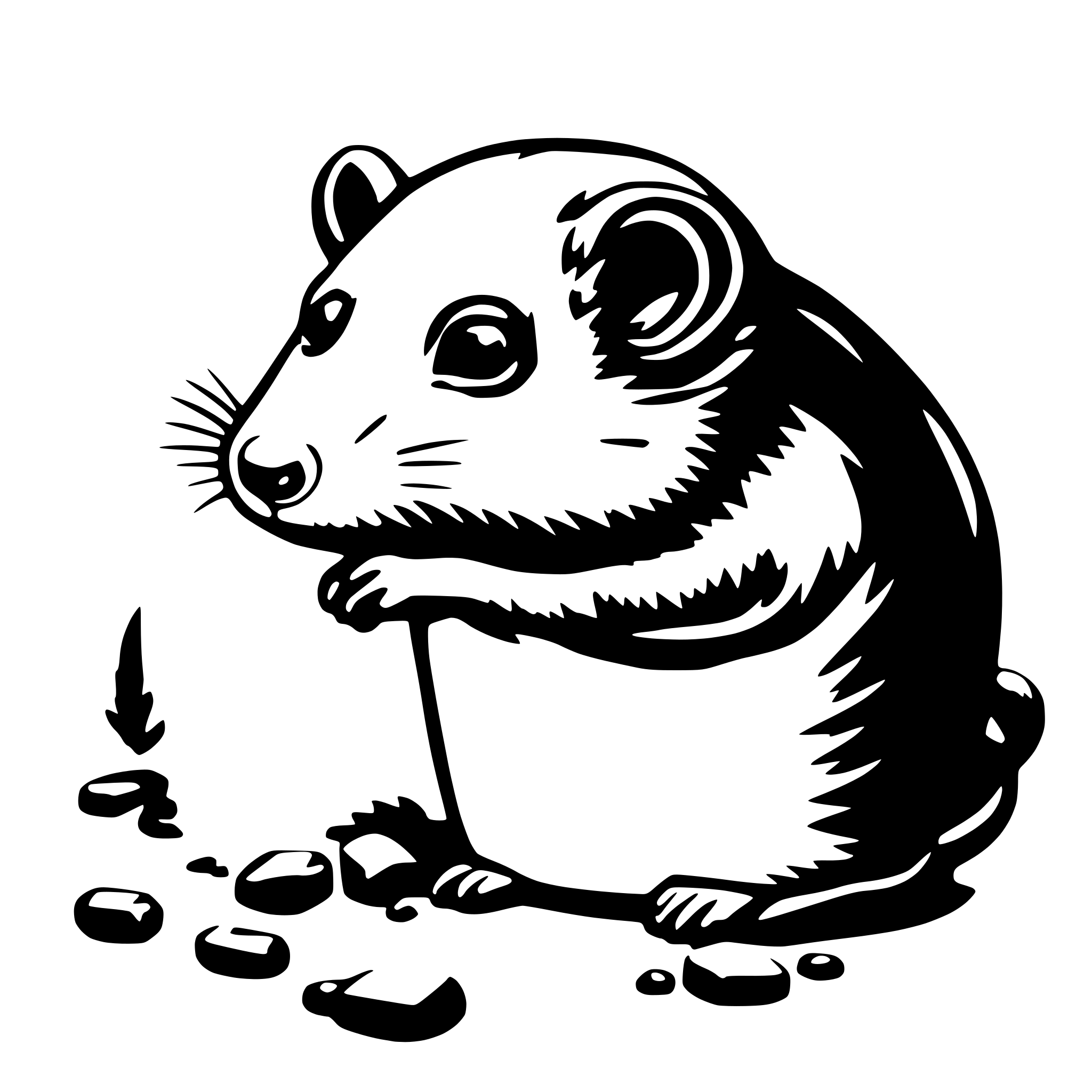 AI-generated SVG of 'Rodent litter'