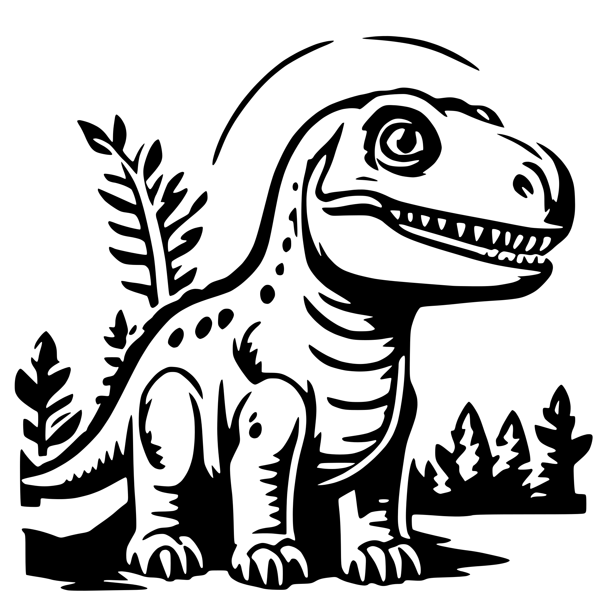 AI-generated SVG of a dinosaurier