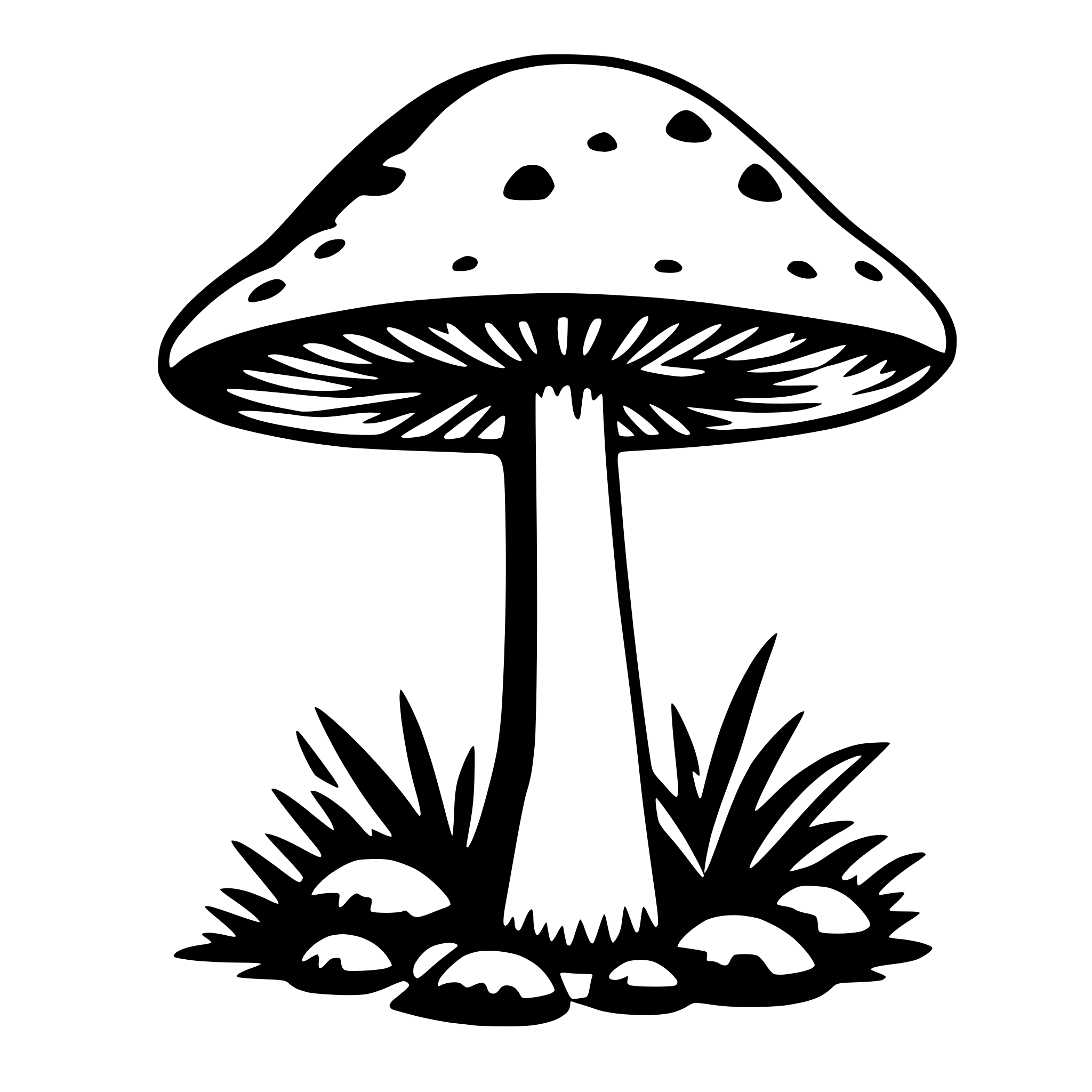 AI-generated SVG of a mushroom