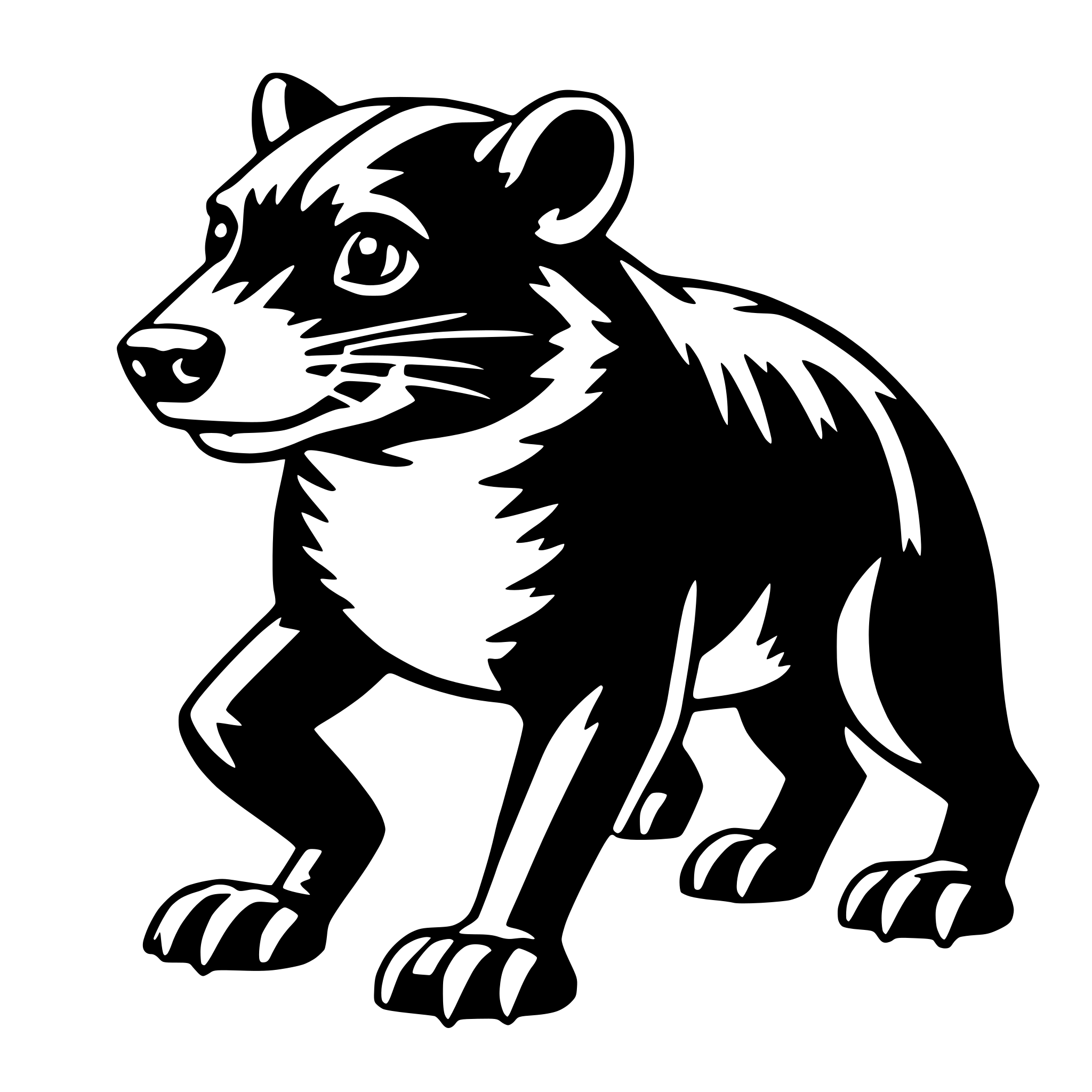 AI-generated SVG of 'tasmanian devil'